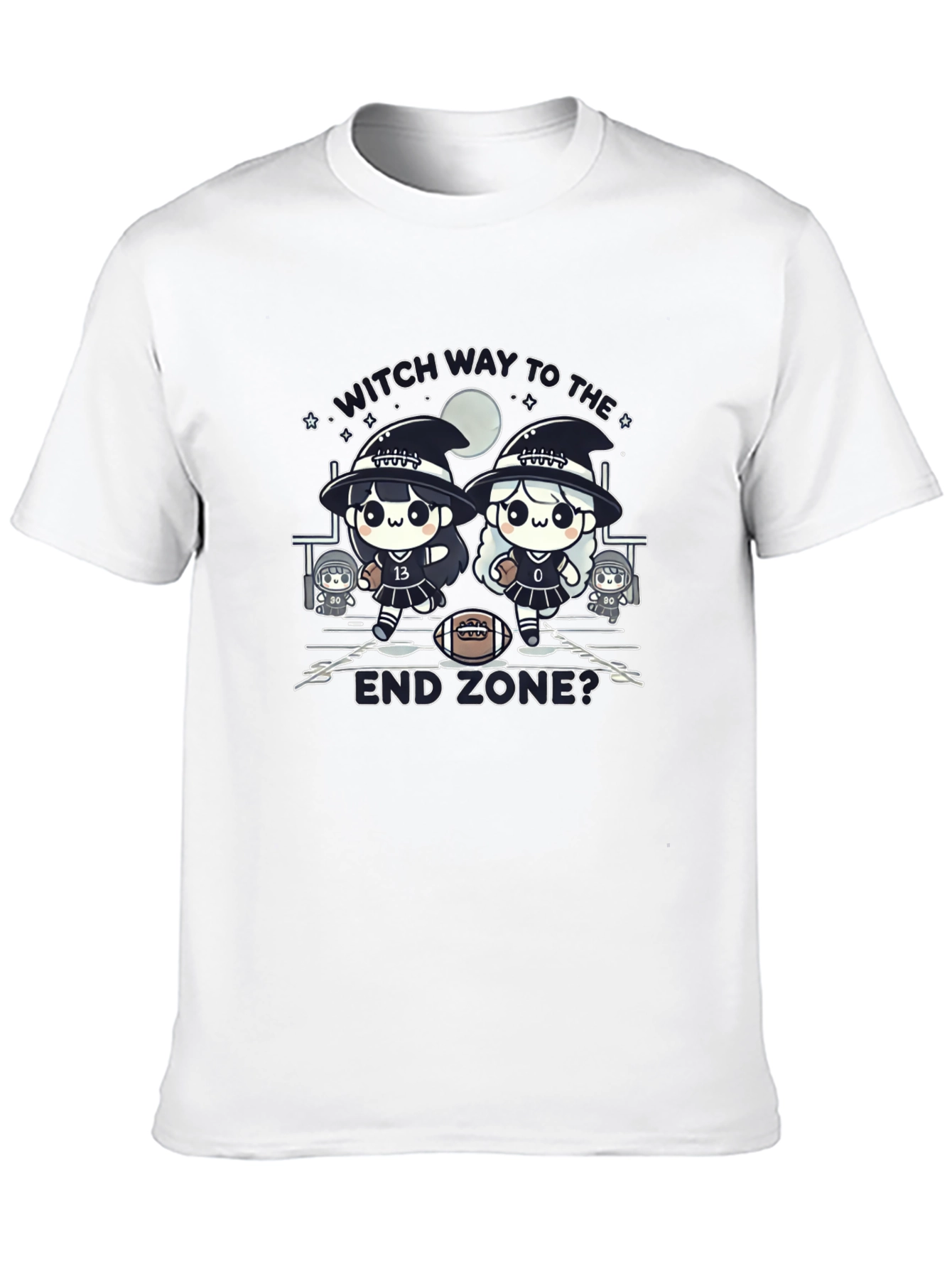 Witch Way to The End Zone Football T-Shirt