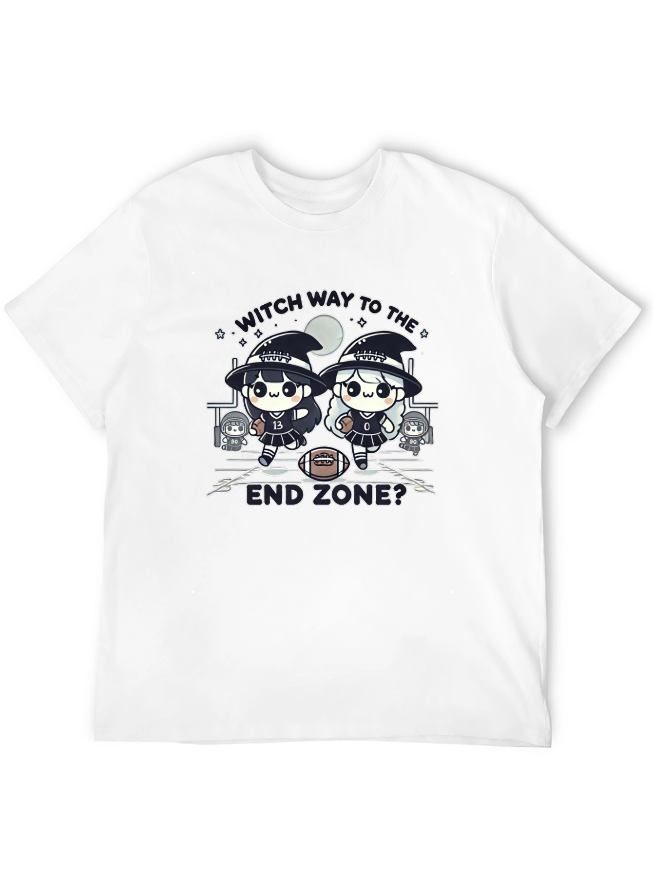 Witch Way to The End Zone Football T-Shirt