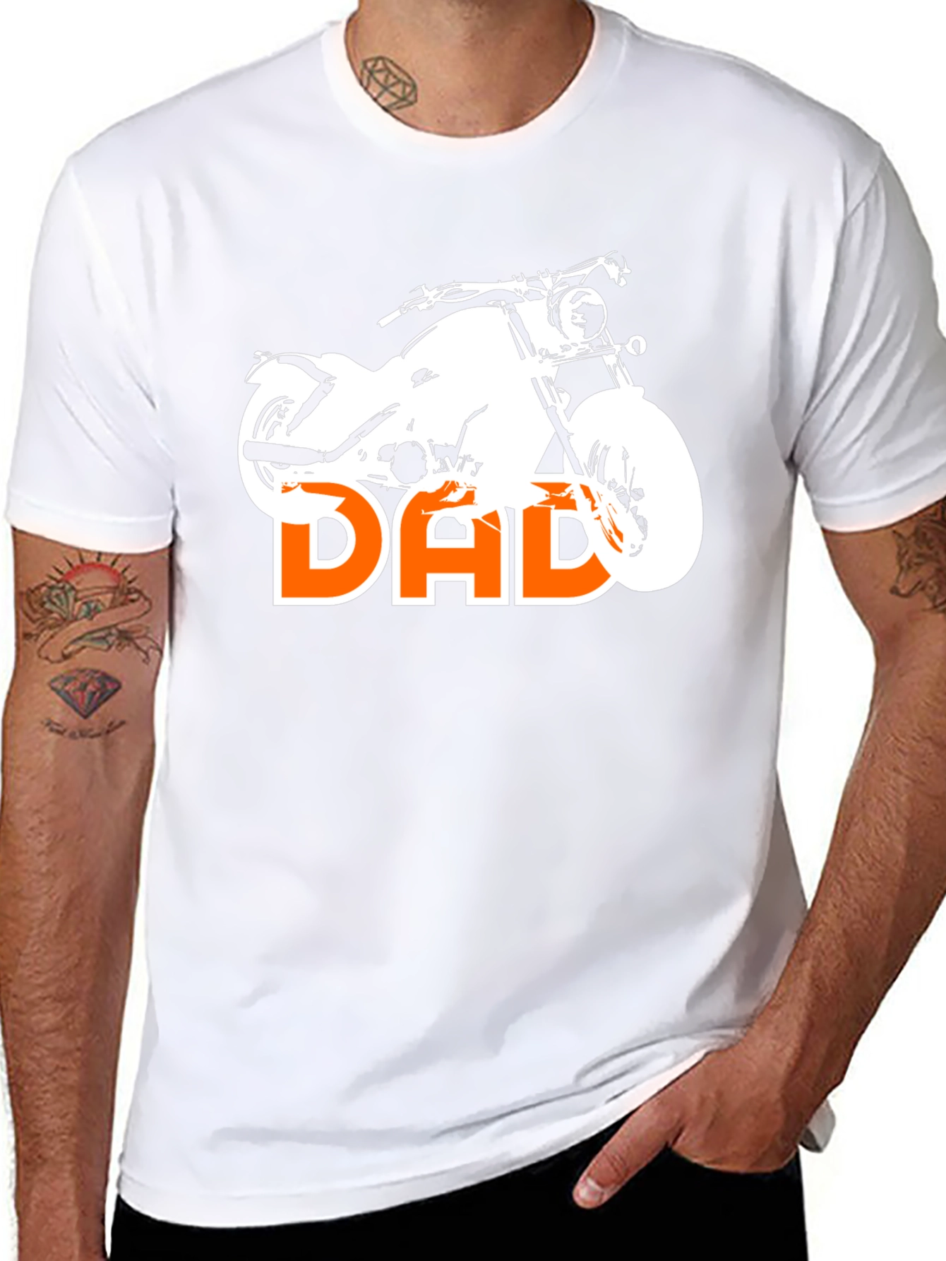 Motorcycle Dad T-Shirt - Cool Biker Design