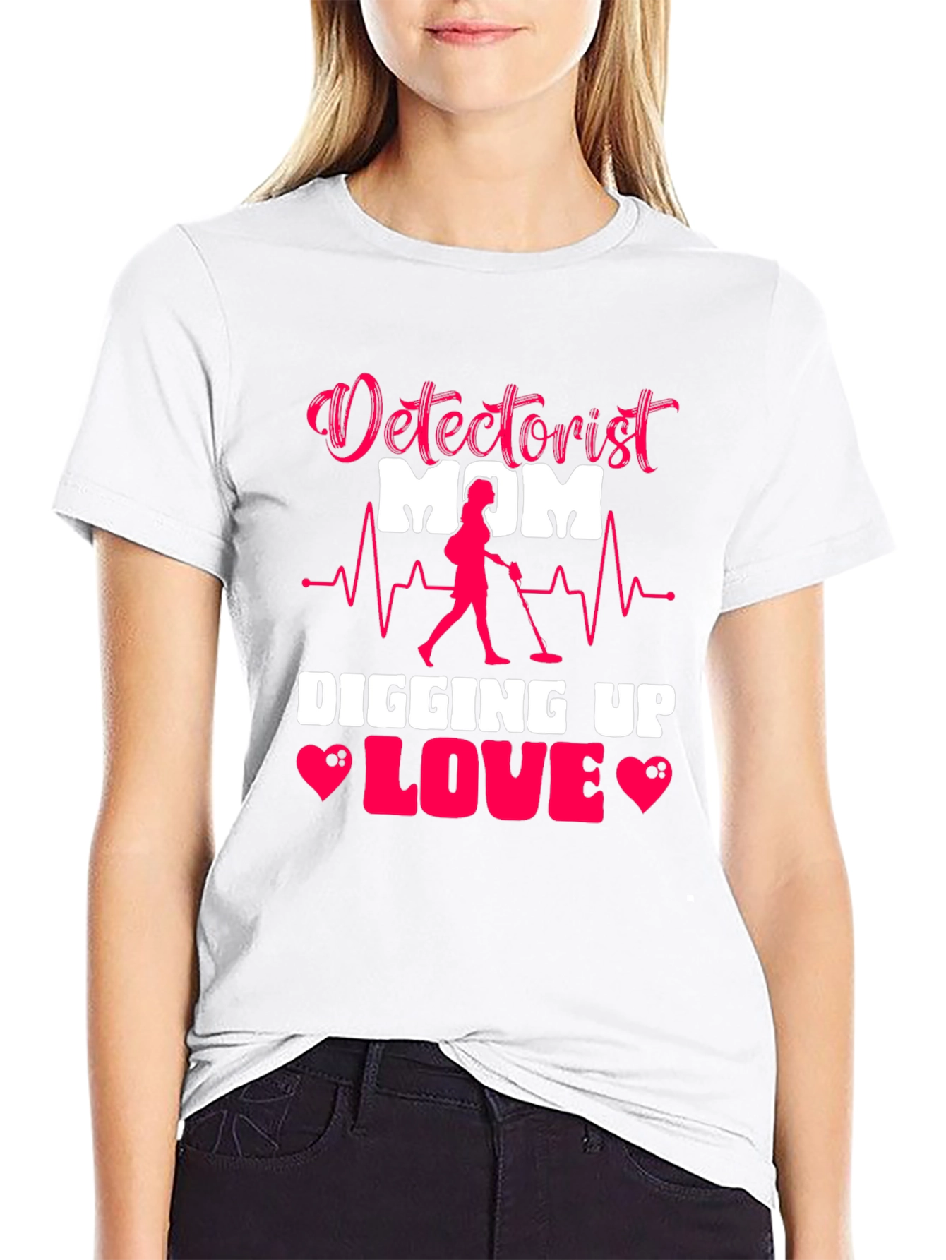 Detectorist Mom Digging Up Love T-Shirt