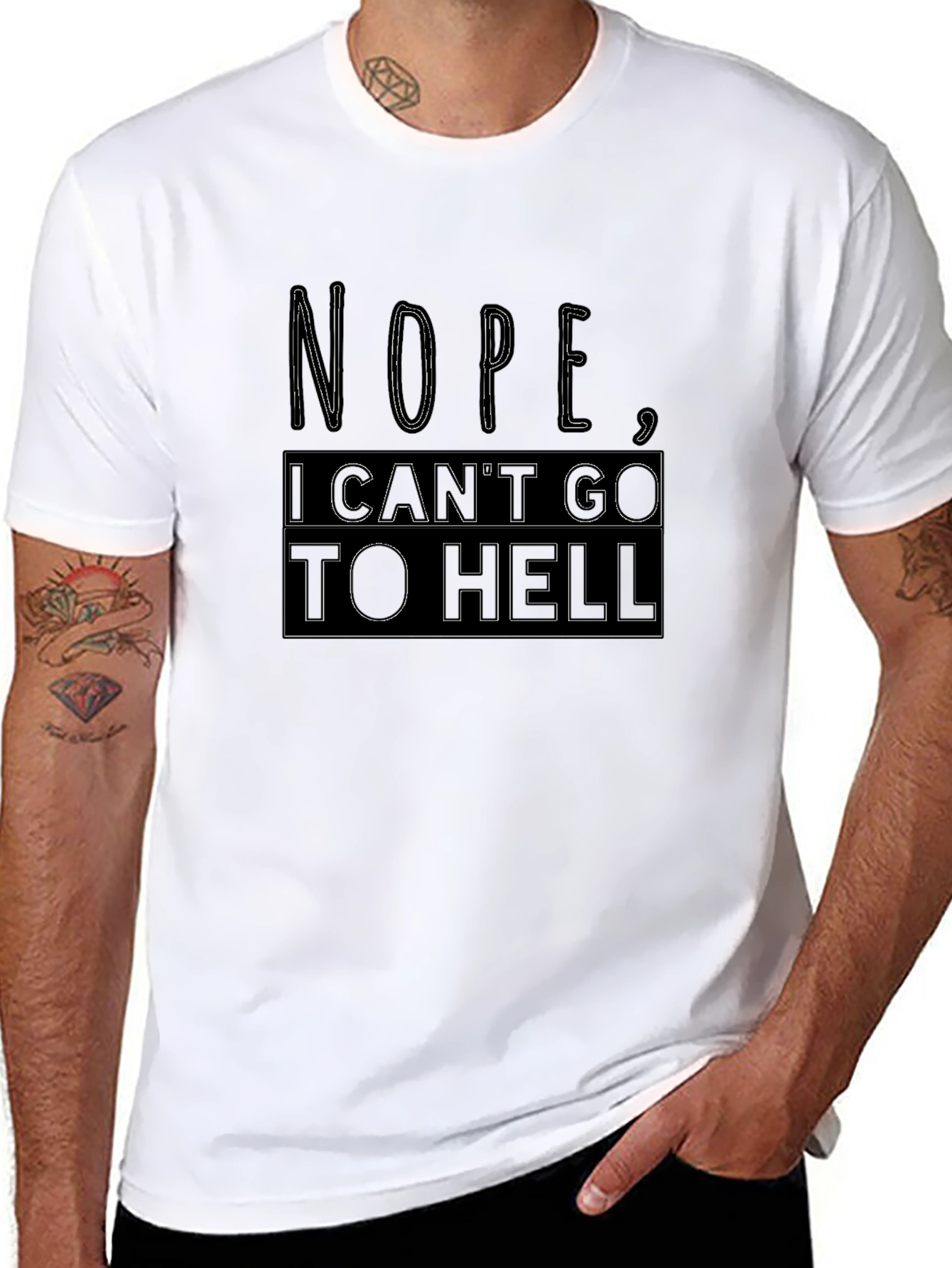 Nope I Cant Go To Hell Funny Graphic Tee
