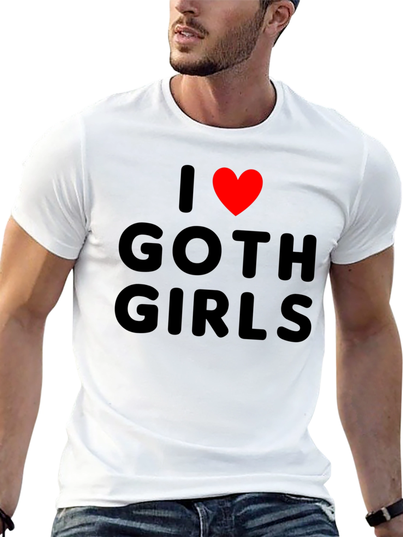 I Love Goth Girls Black Graphic Tee