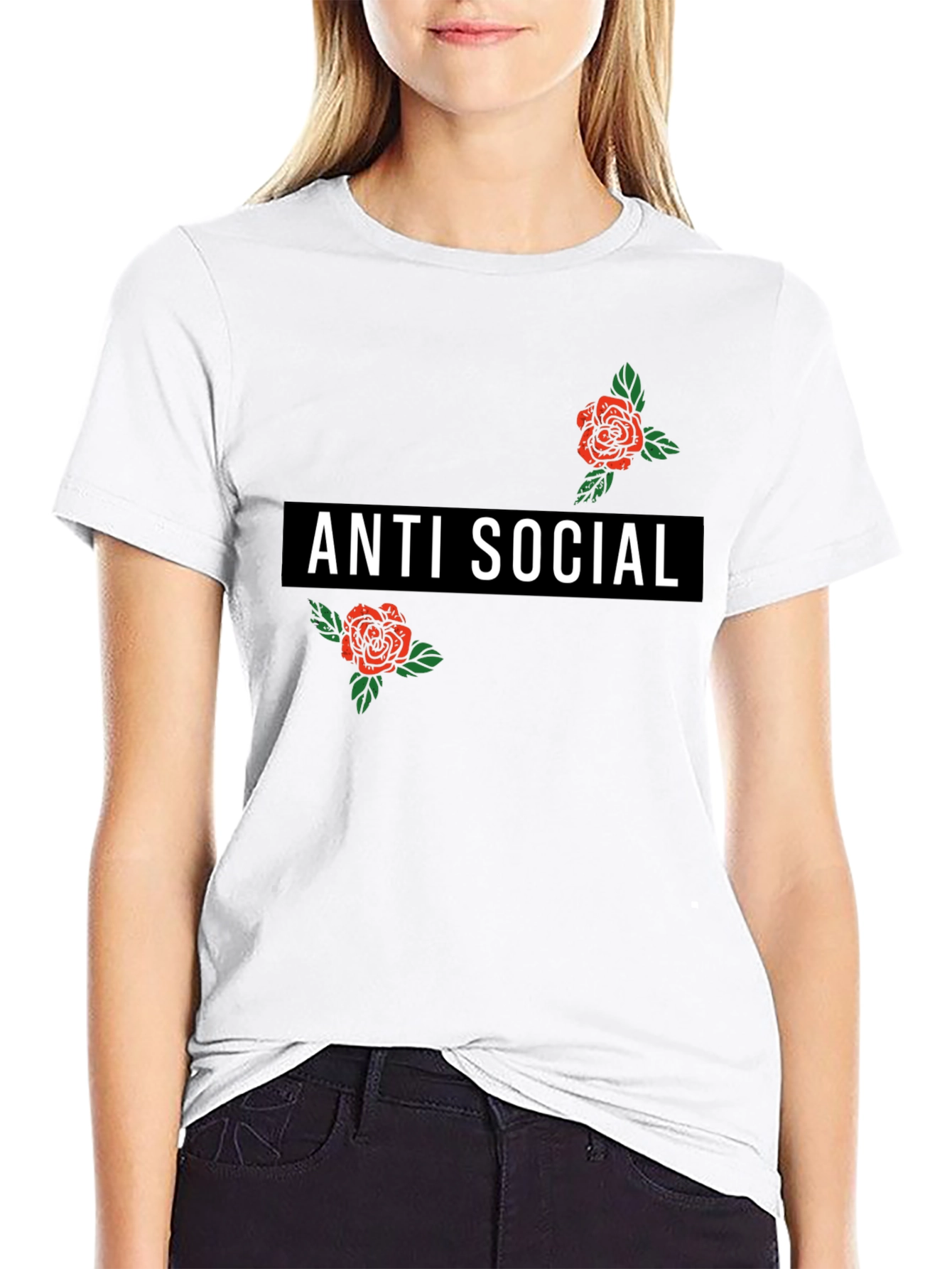 Anti Social Rose Graphic T-Shirt