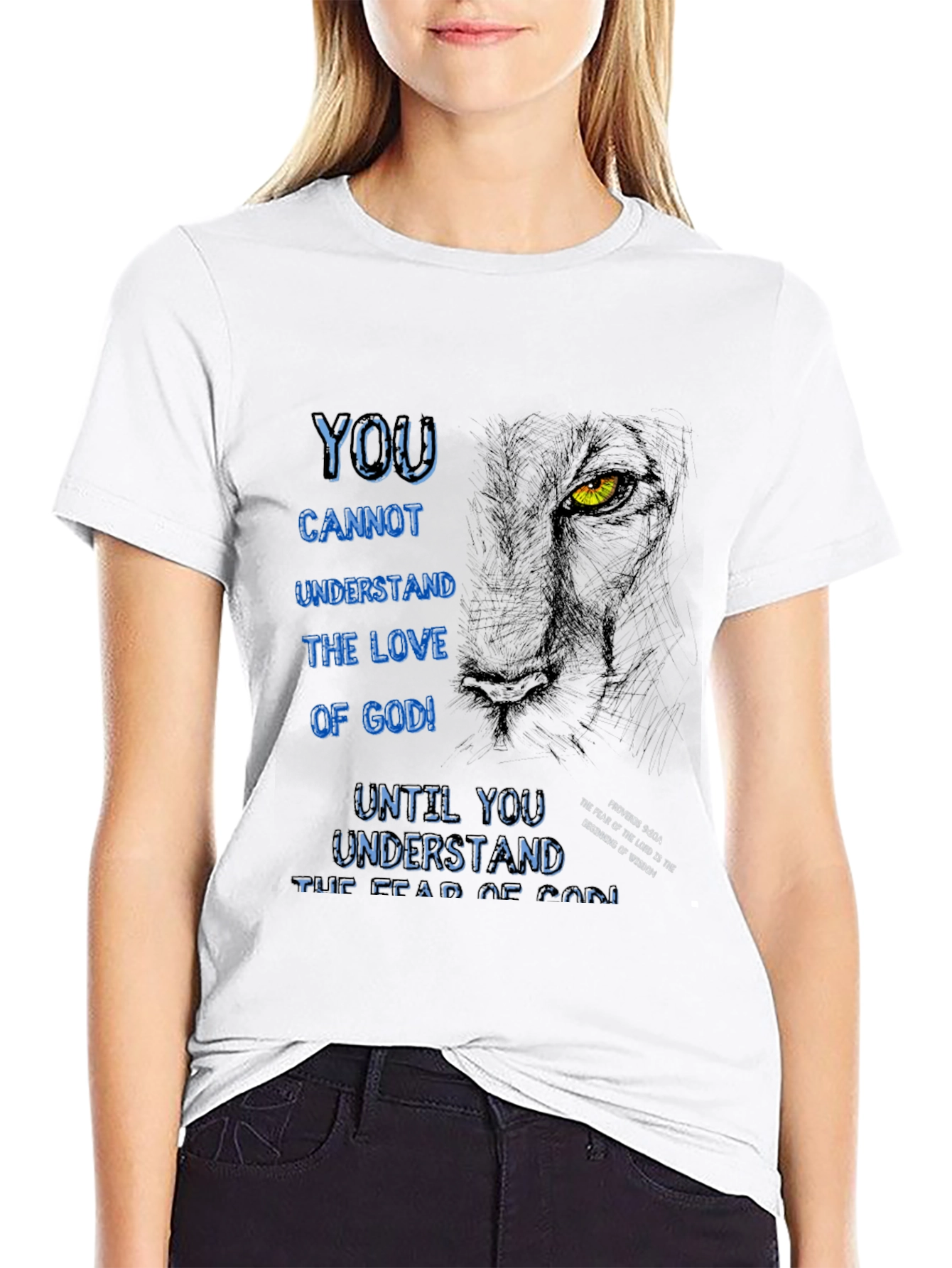 Lion & Scripture Graphic T-Shirt - Christian Apparel
