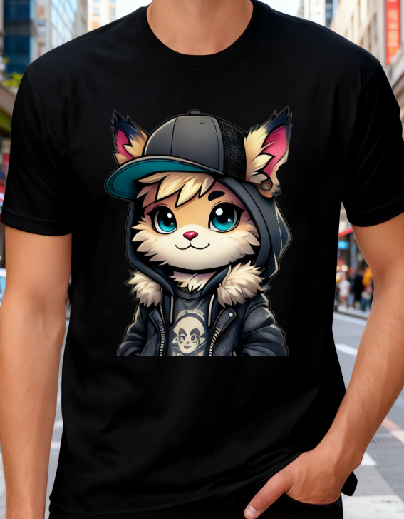 Cute Urban Cat Graphic Tee for Fashion Lovers