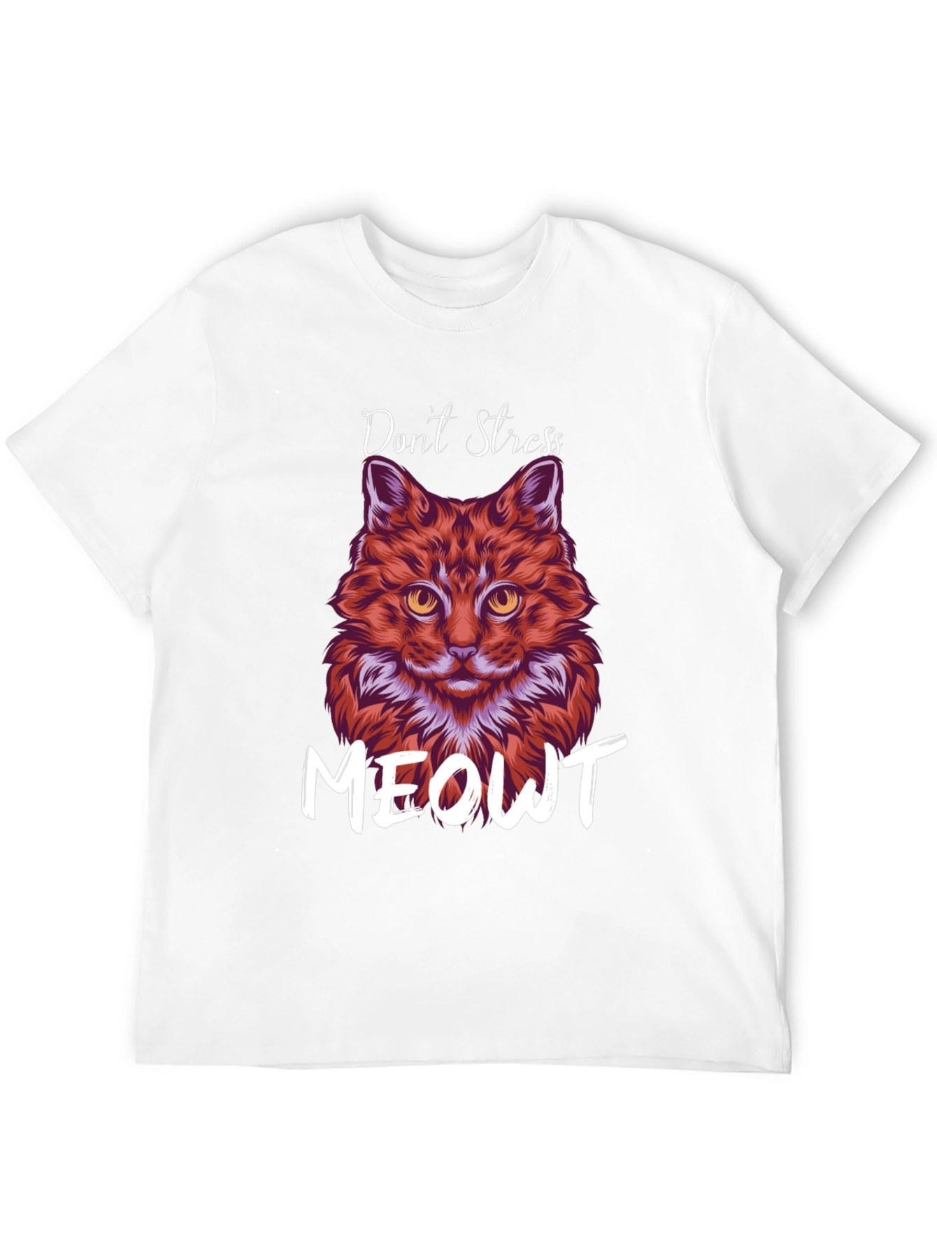 Dont Stress Meowt Funny Cat Graphic T-Shirt