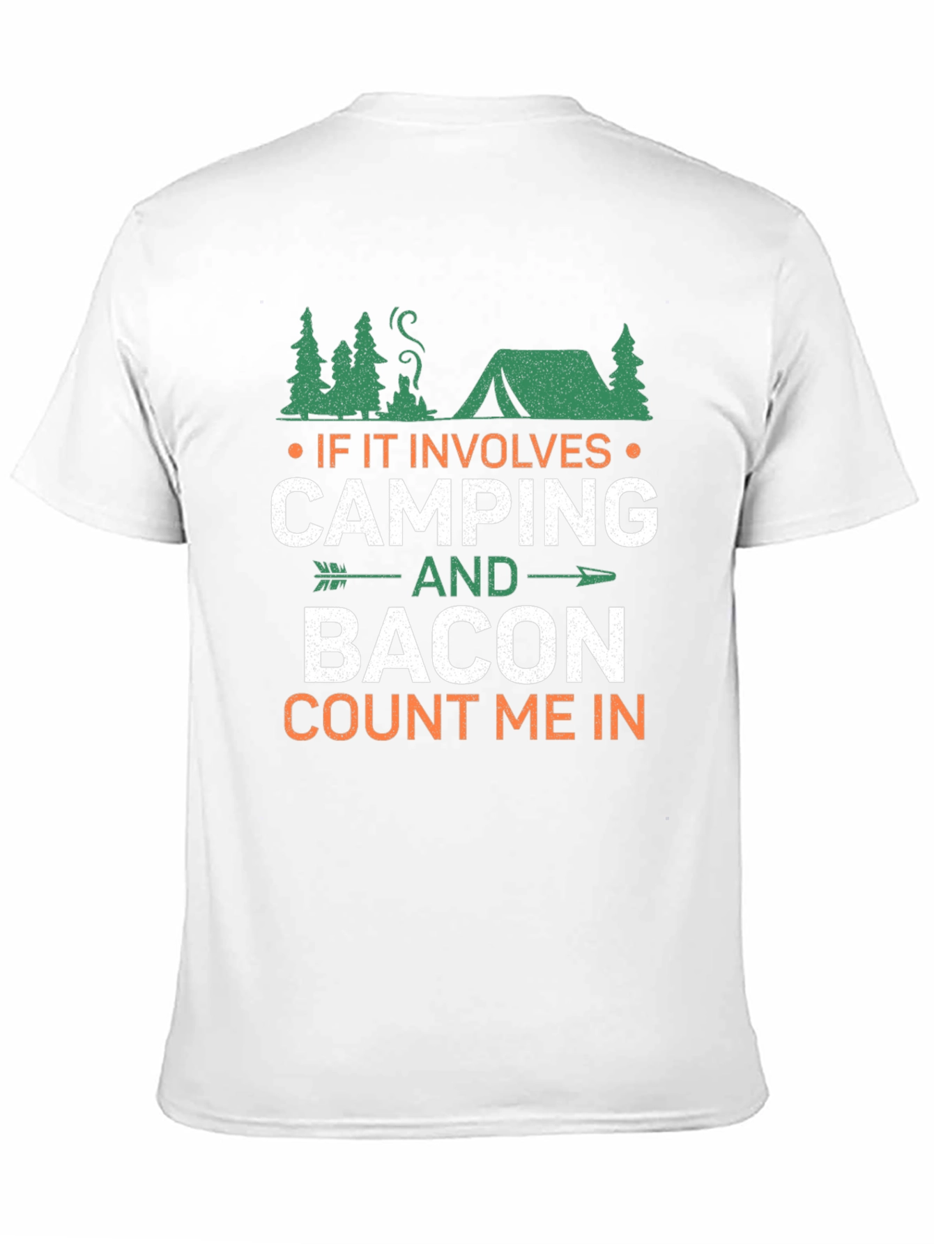 Camping & Bacon Mens T-Shirt - Count Me In!