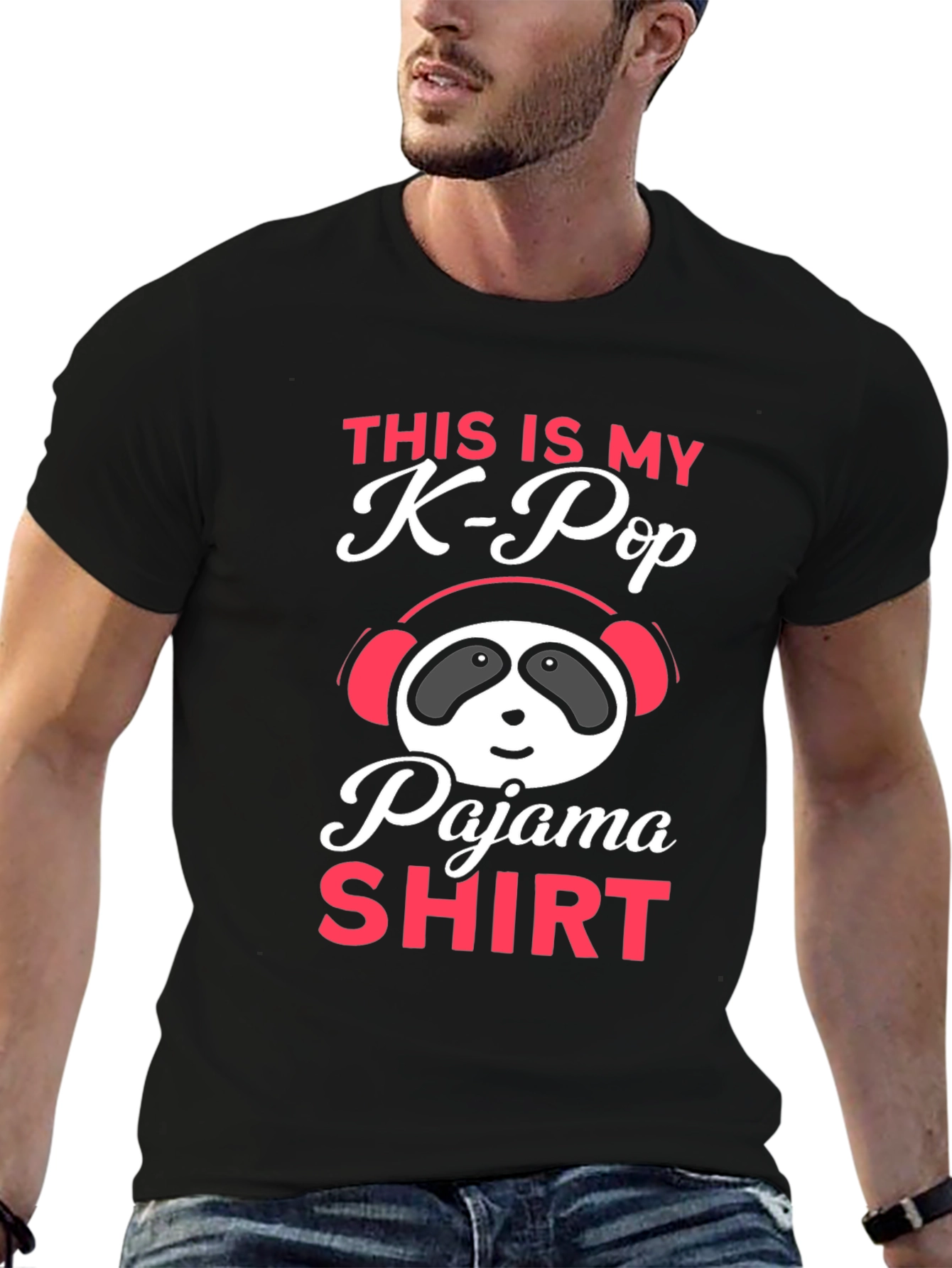 K-Pop Pajama Shirt - Panda Headphones