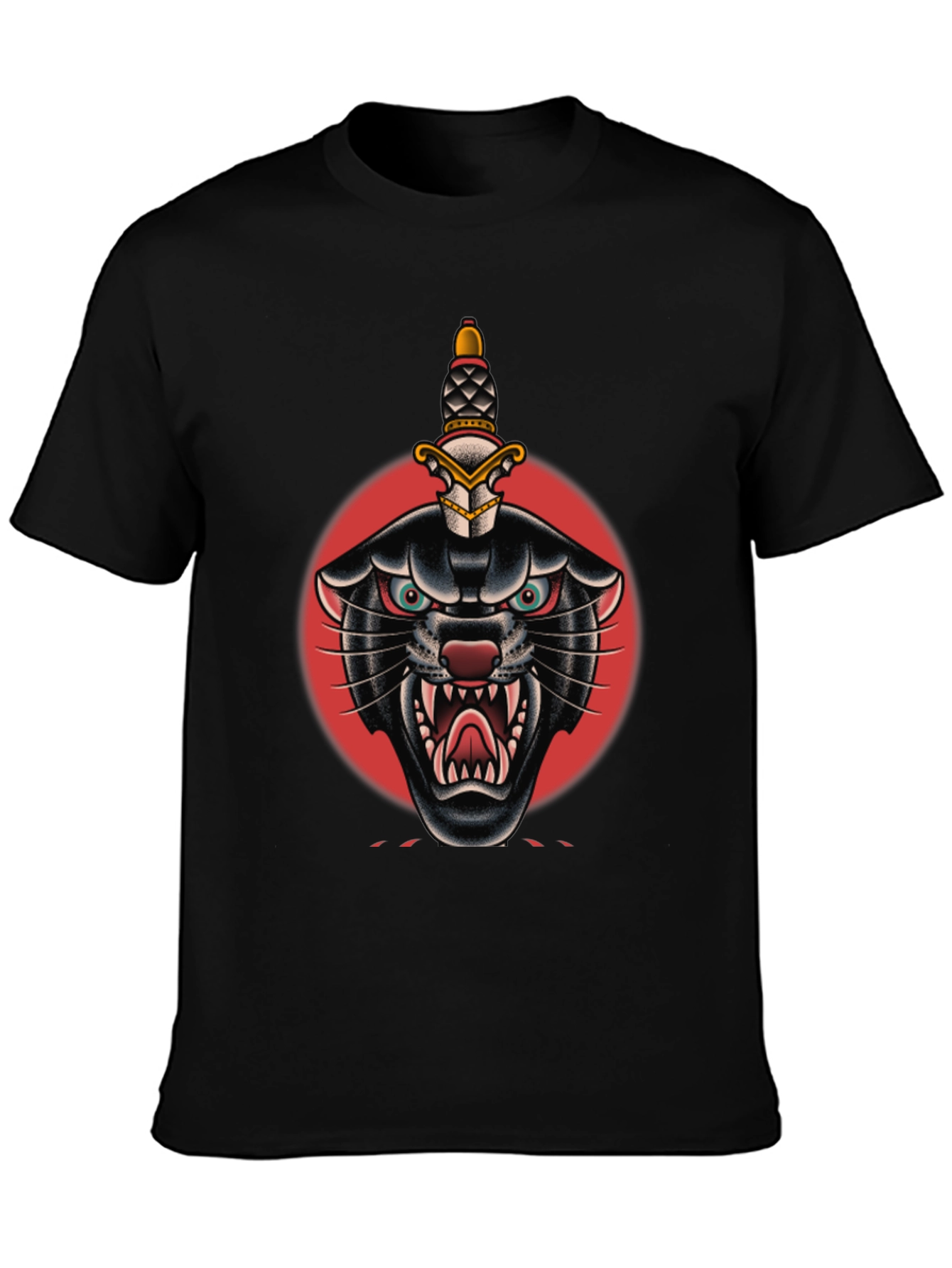 Black Panther Dagger Graphic Tee - Bold Streetwear Style