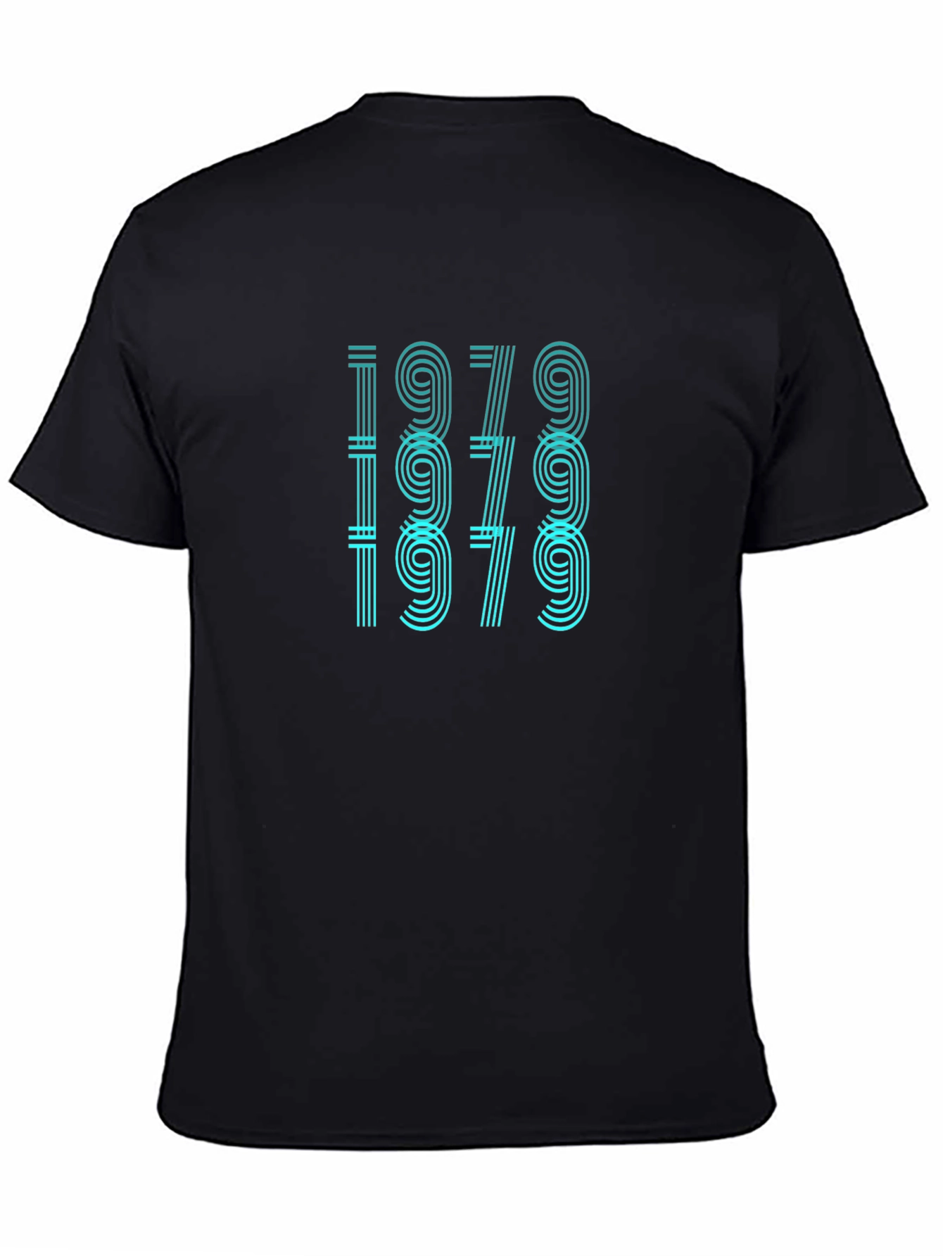 Retro 1979 Graphic Print Black T-Shirt