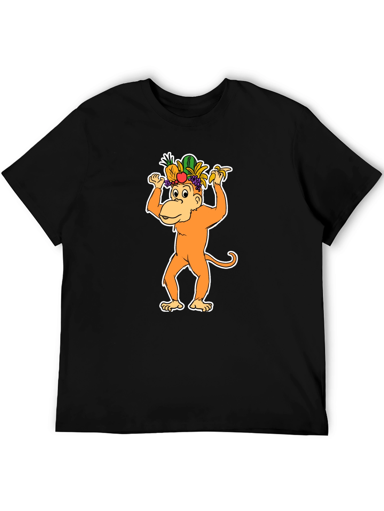 Fruit Hat Monkey T-Shirt - Fun Graphic Tee