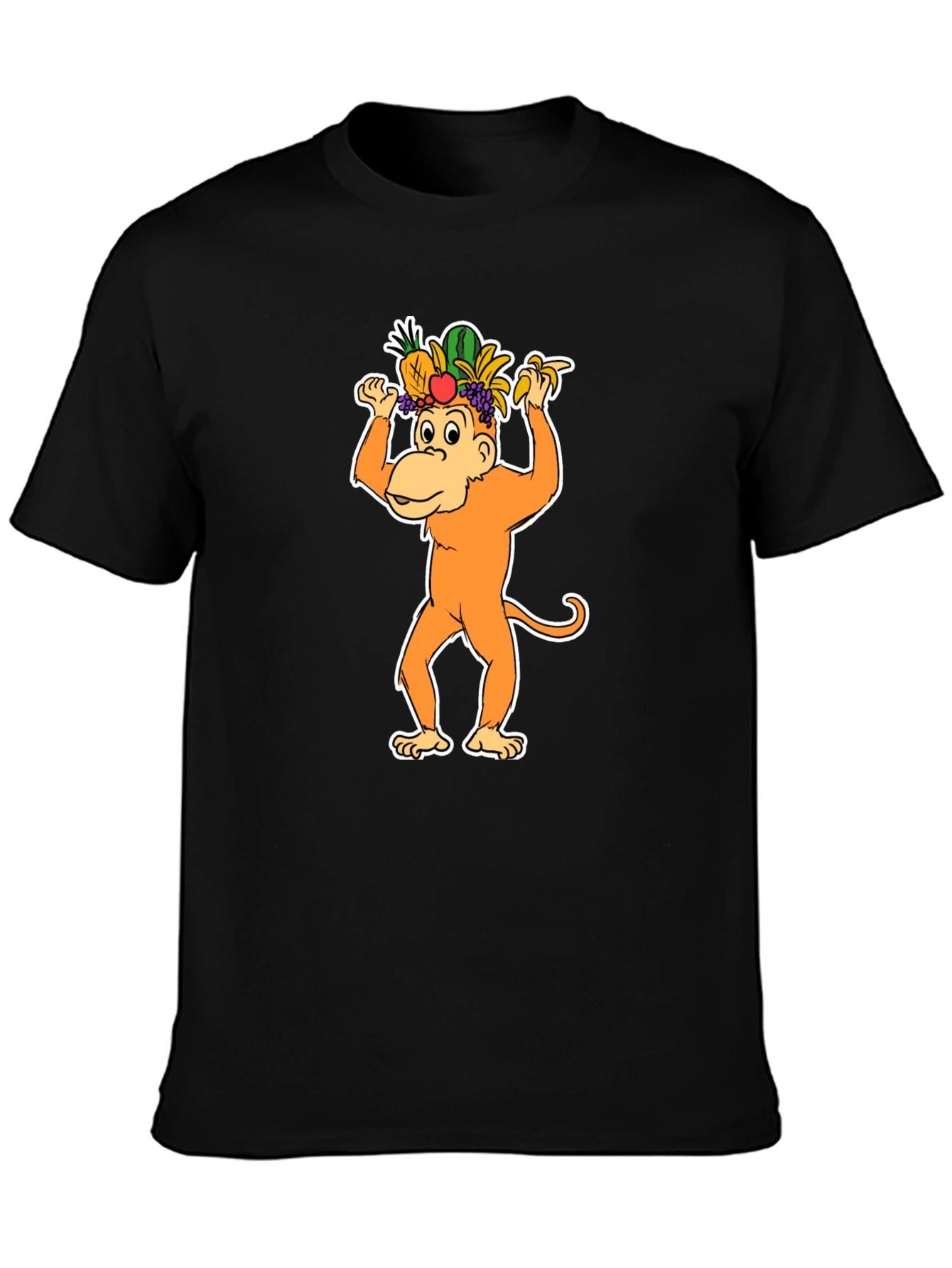 Fruit Hat Monkey T-Shirt - Fun Graphic Tee