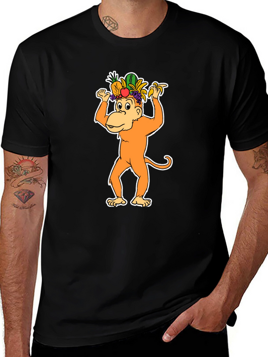Fruit Hat Monkey T-Shirt - Fun Graphic Tee