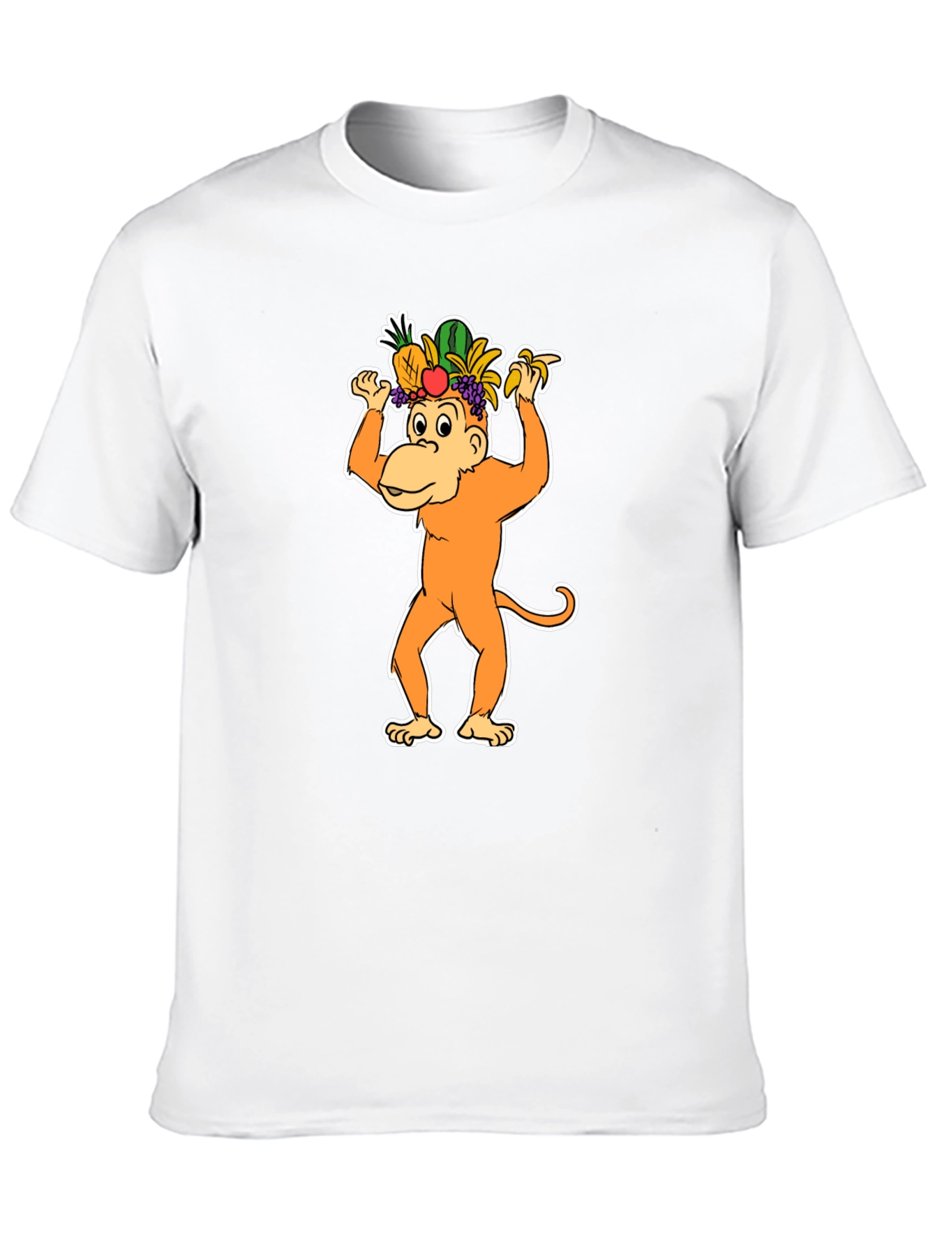 Fruit Hat Monkey T-Shirt - Fun Graphic Tee