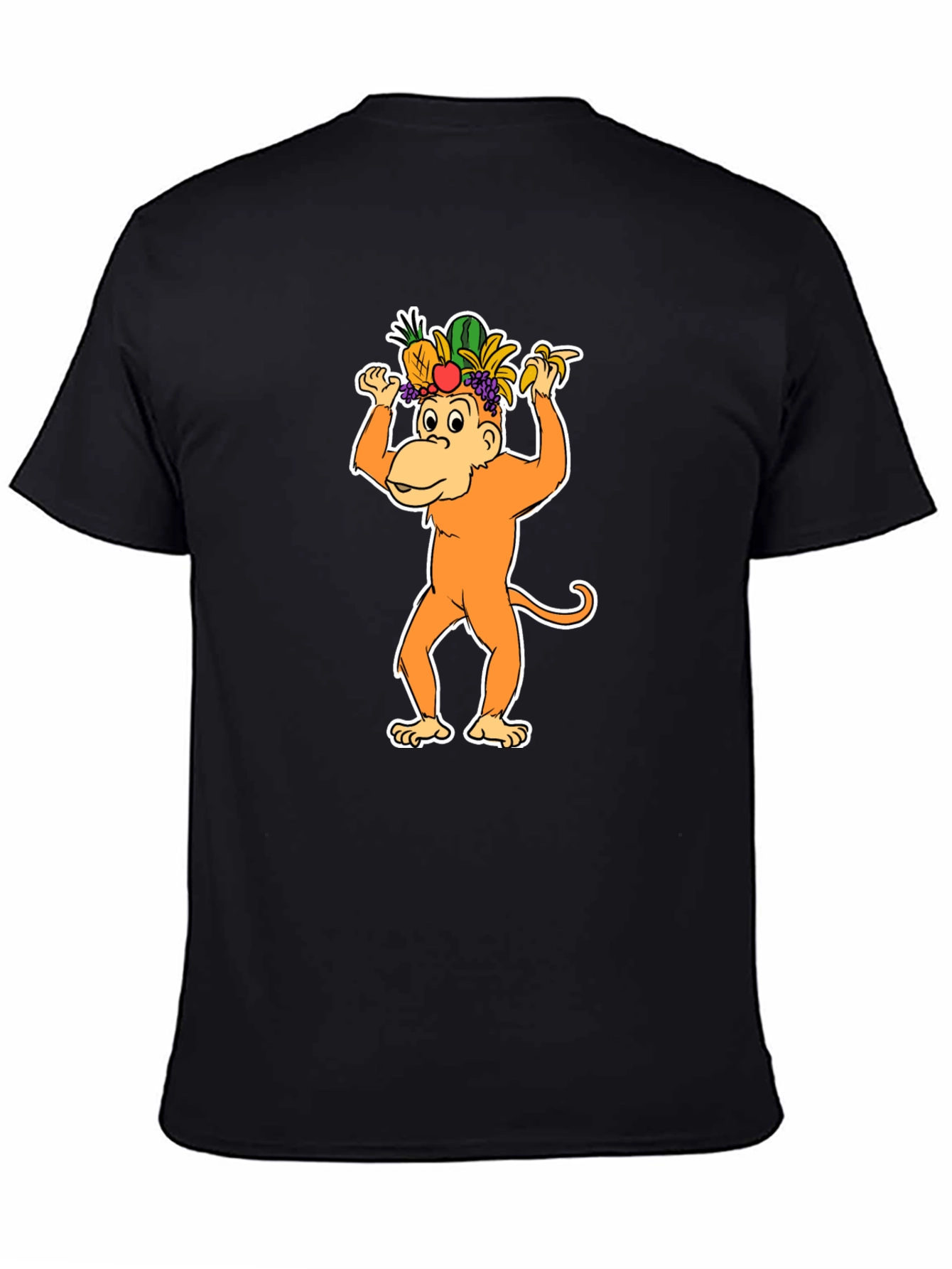 Fruit Hat Monkey T-Shirt - Fun Graphic Tee