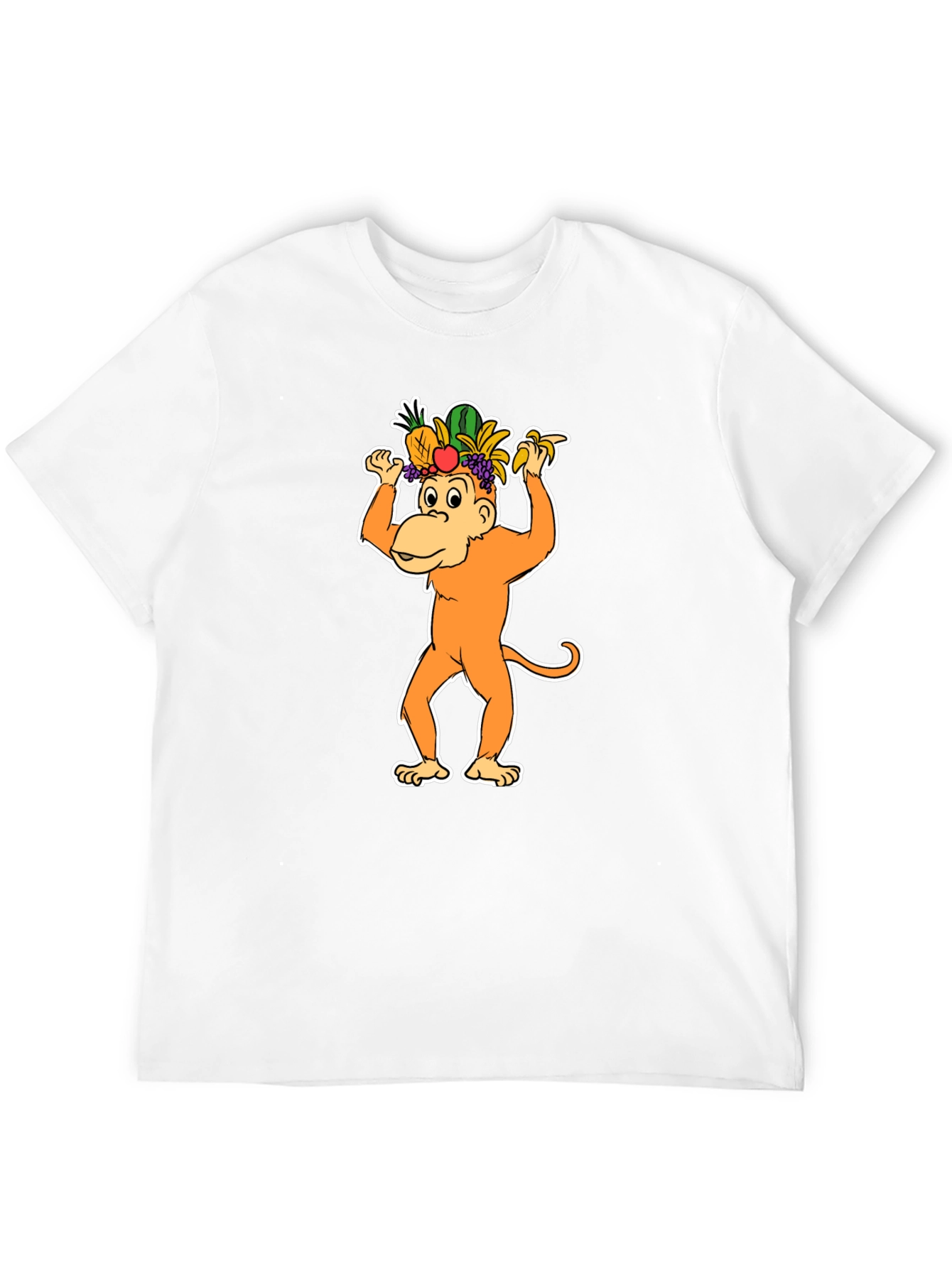 Fruit Hat Monkey T-Shirt - Fun Graphic Tee