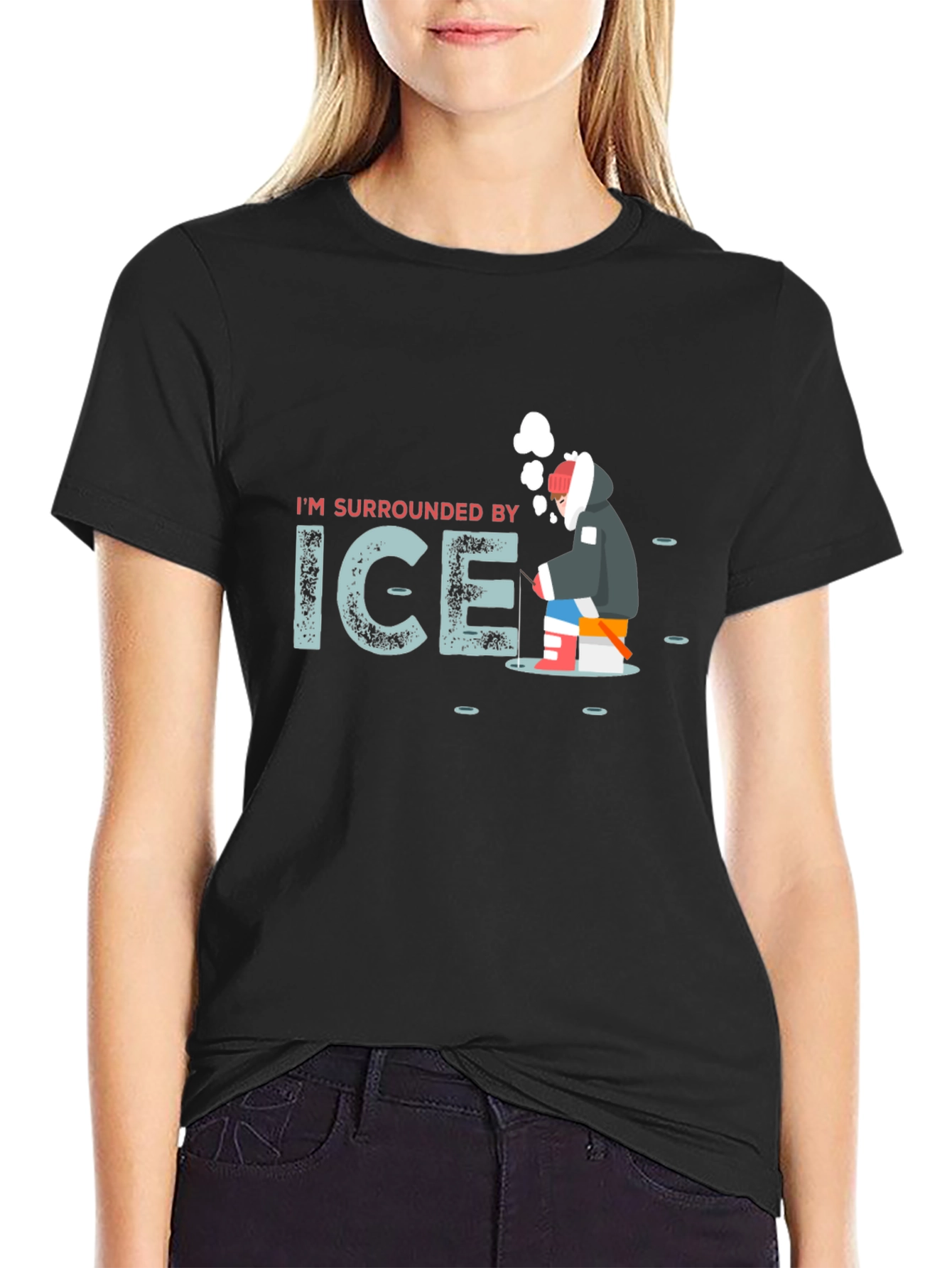Im Surrounded by Ice Funny Fishing T-Shirt