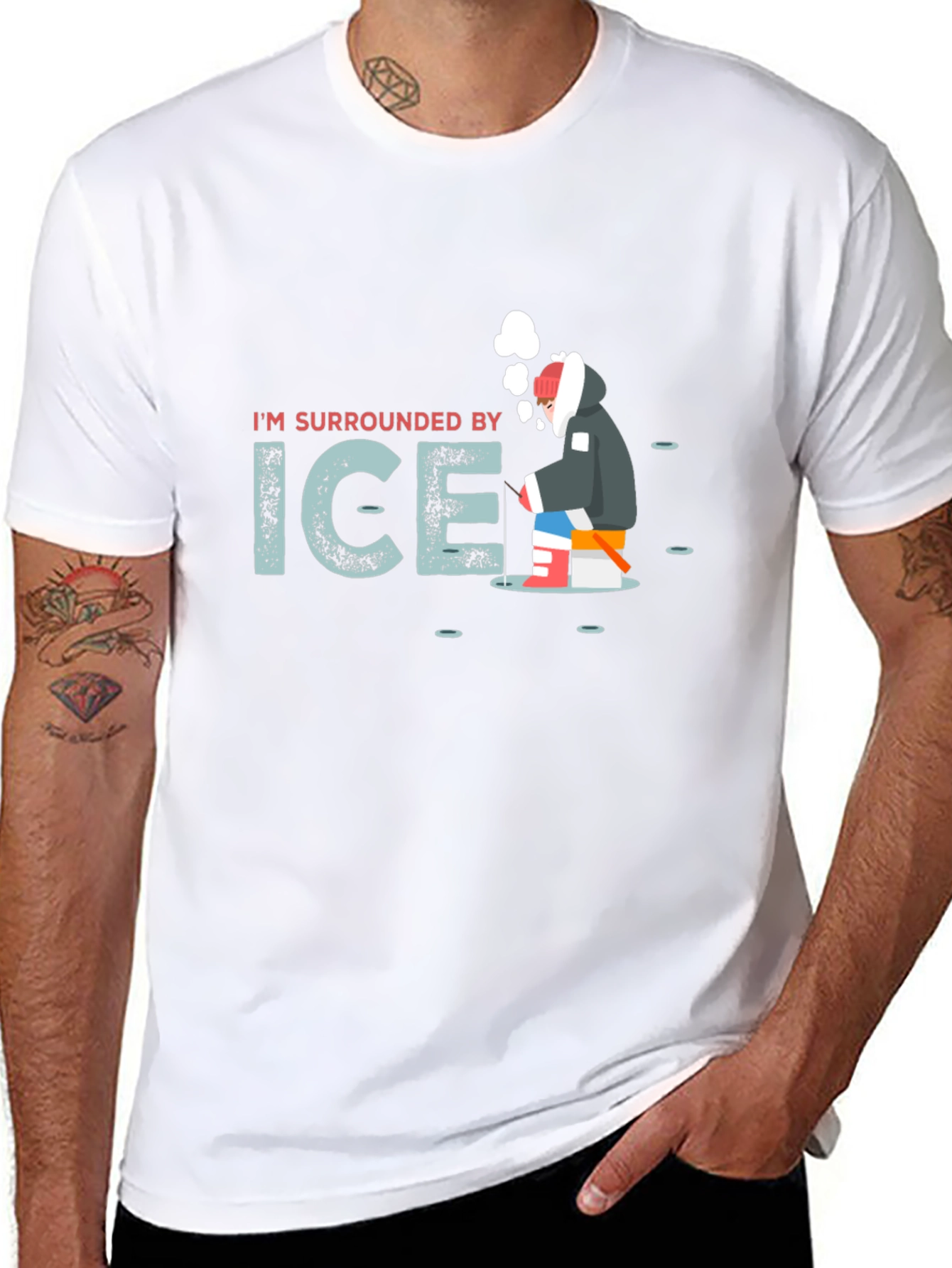 Im Surrounded by Ice Funny Fishing T-Shirt