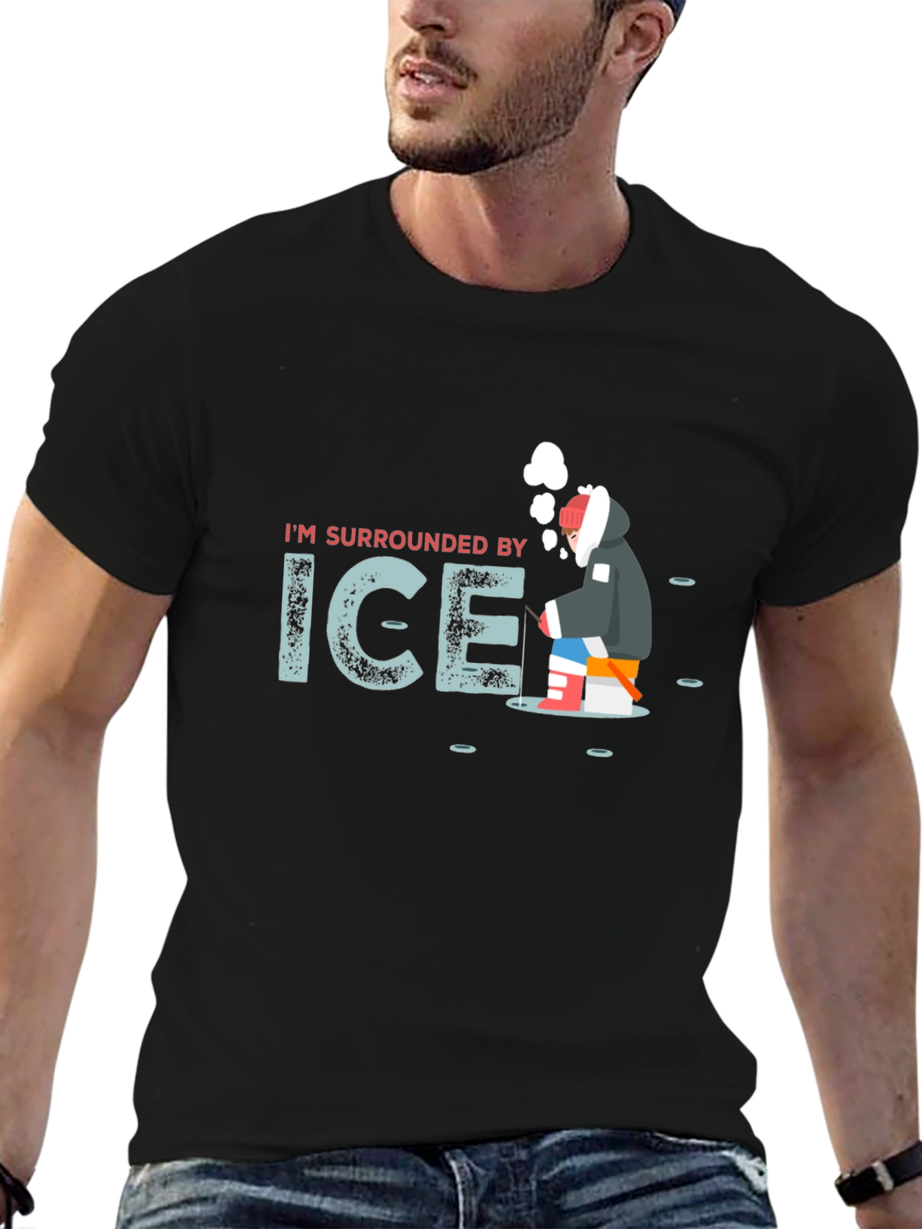Im Surrounded by Ice Funny Fishing T-Shirt