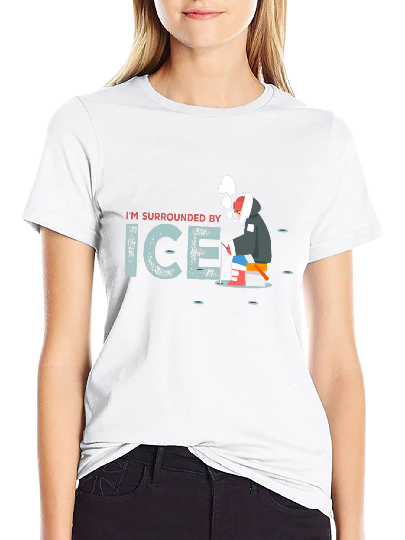Im Surrounded by Ice Funny Fishing T-Shirt
