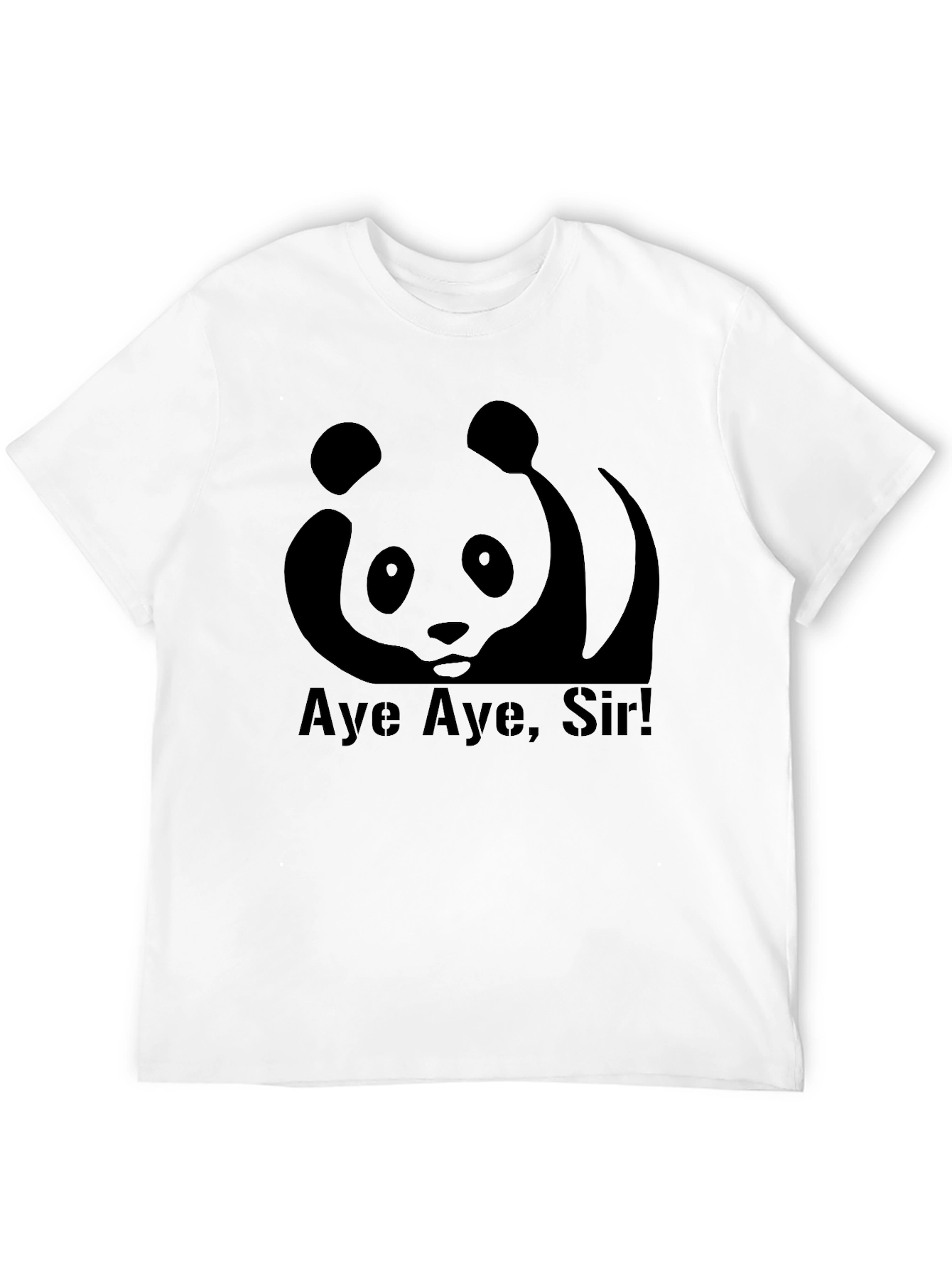Aye Aye Sir Panda T-Shirt - Black Graphic Tee