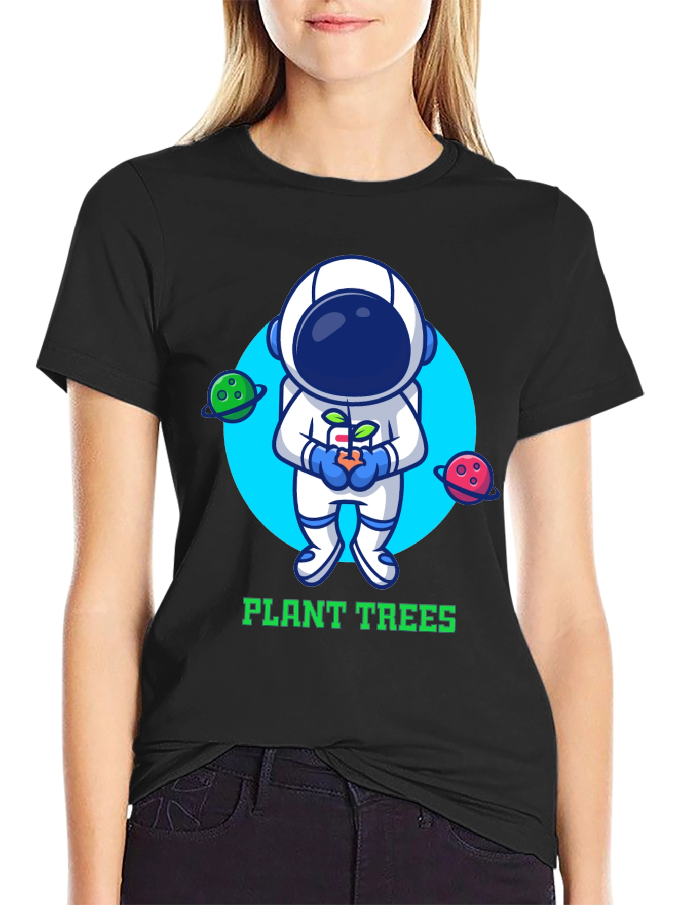 Plant Trees Astronaut Graphic Tee