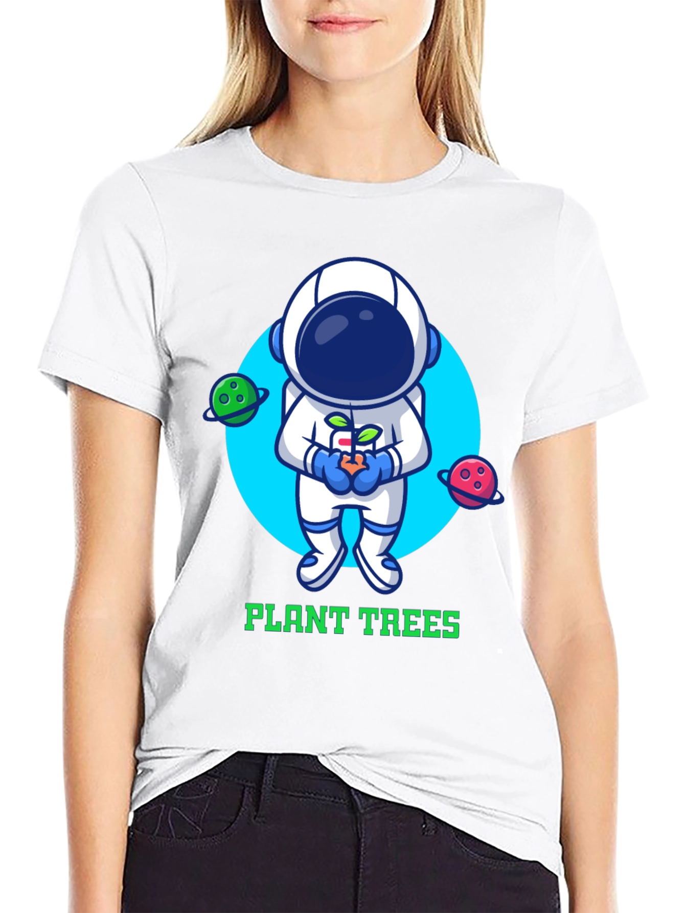 Plant Trees Astronaut Graphic Tee