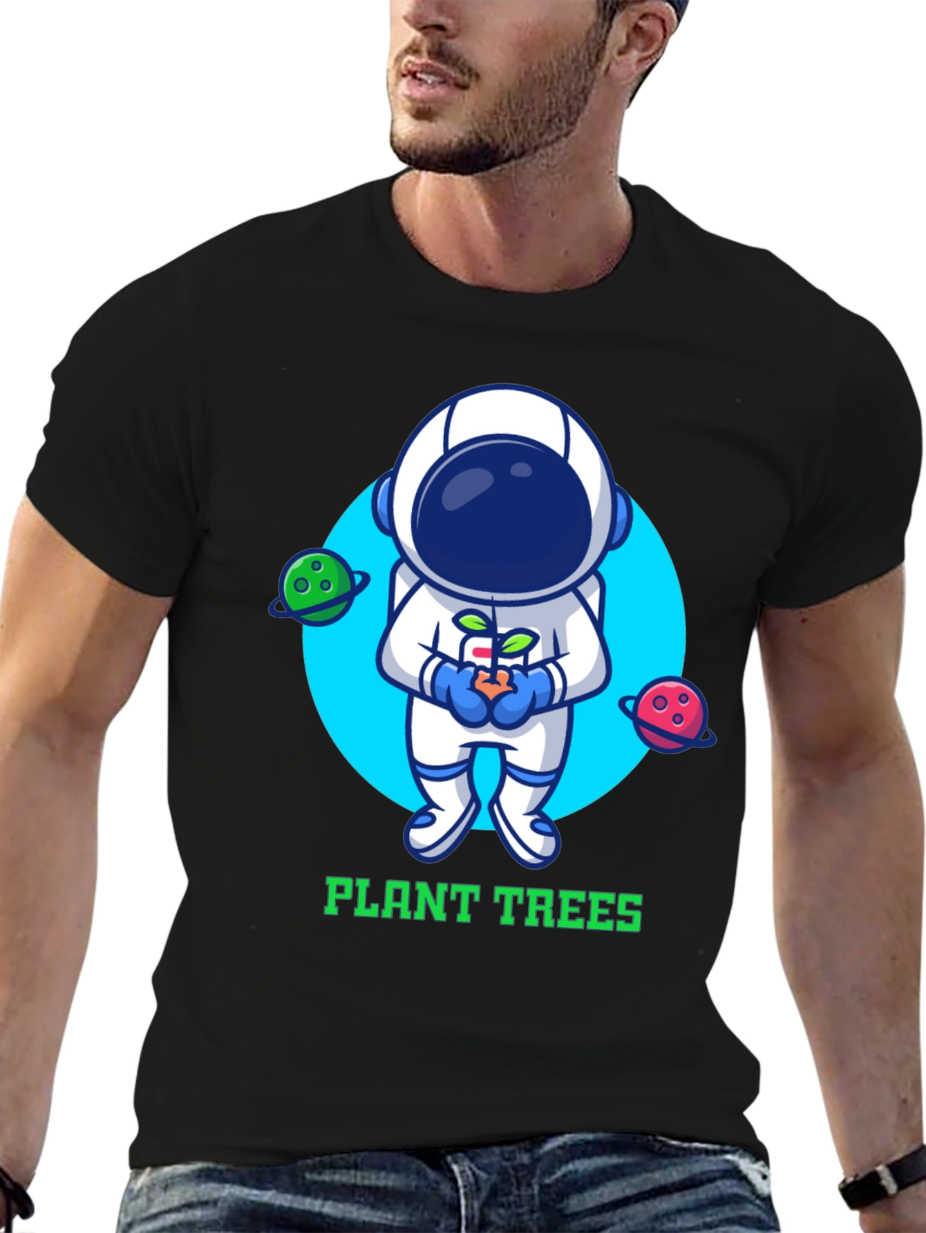 Plant Trees Astronaut Graphic Tee