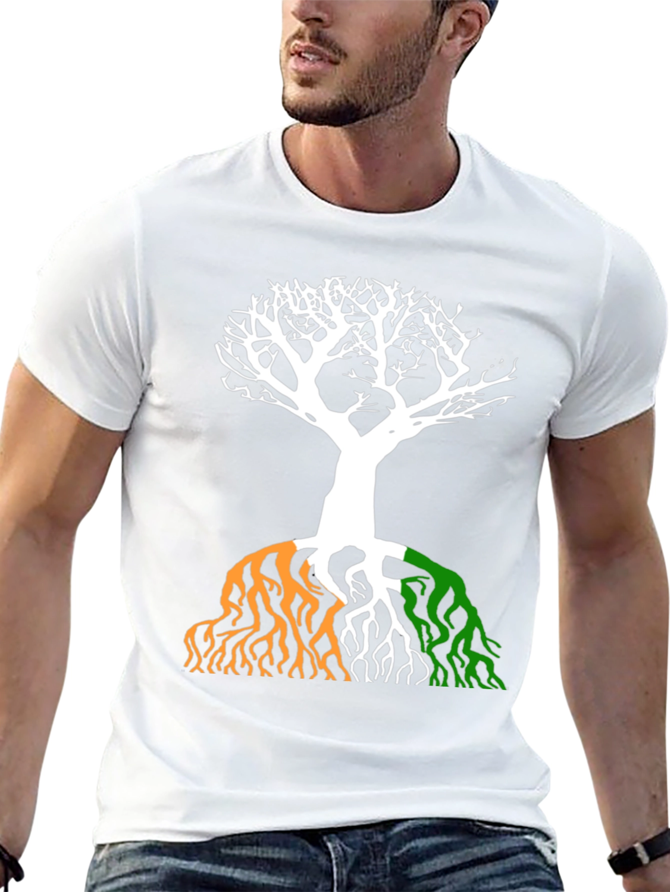 Irish Flag Tree Graphic Tee - Black