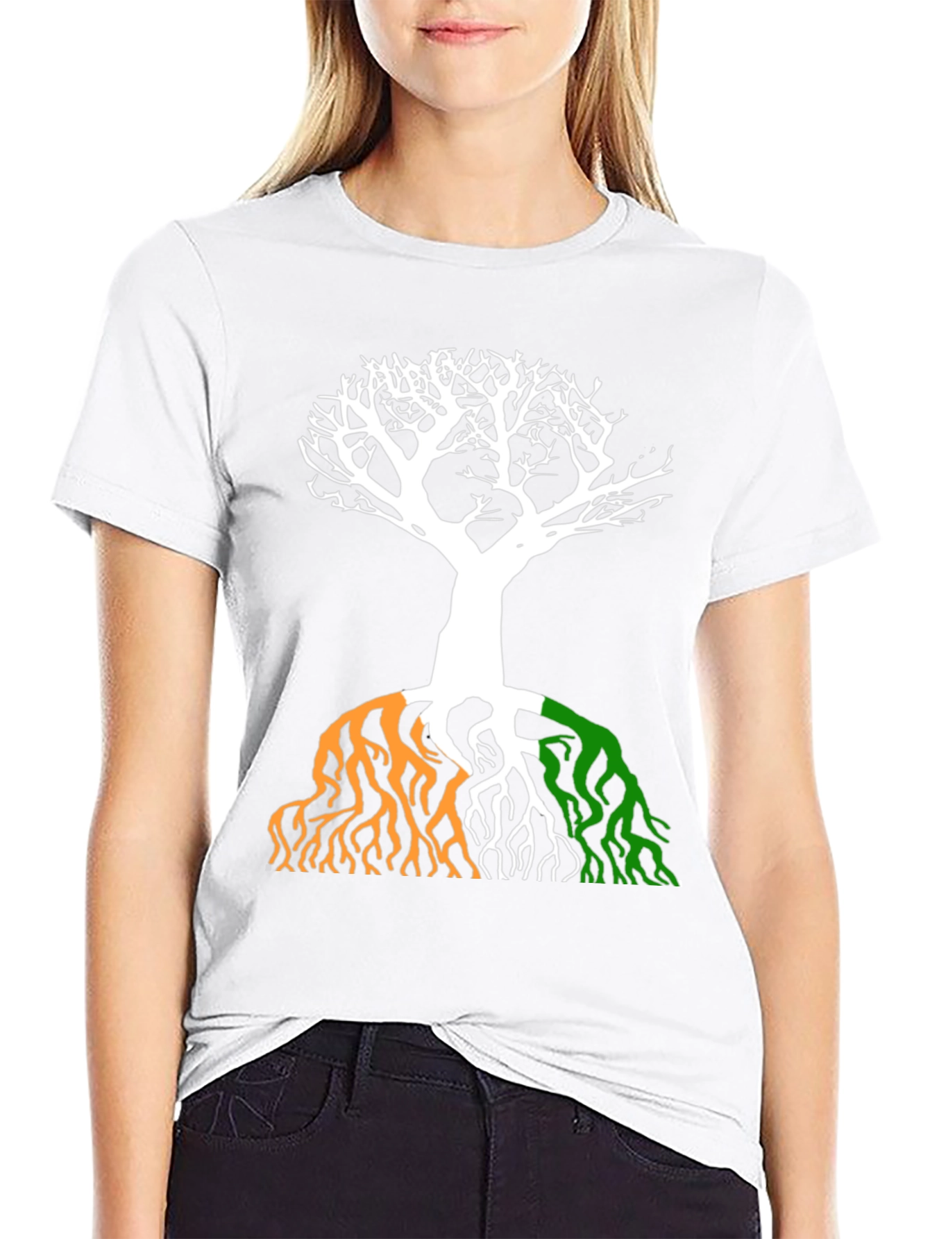 Irish Flag Tree Graphic Tee - Black