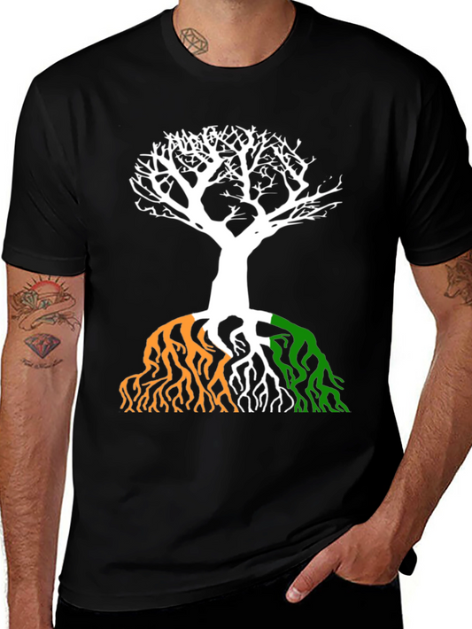 Irish Flag Tree Graphic Tee - Black