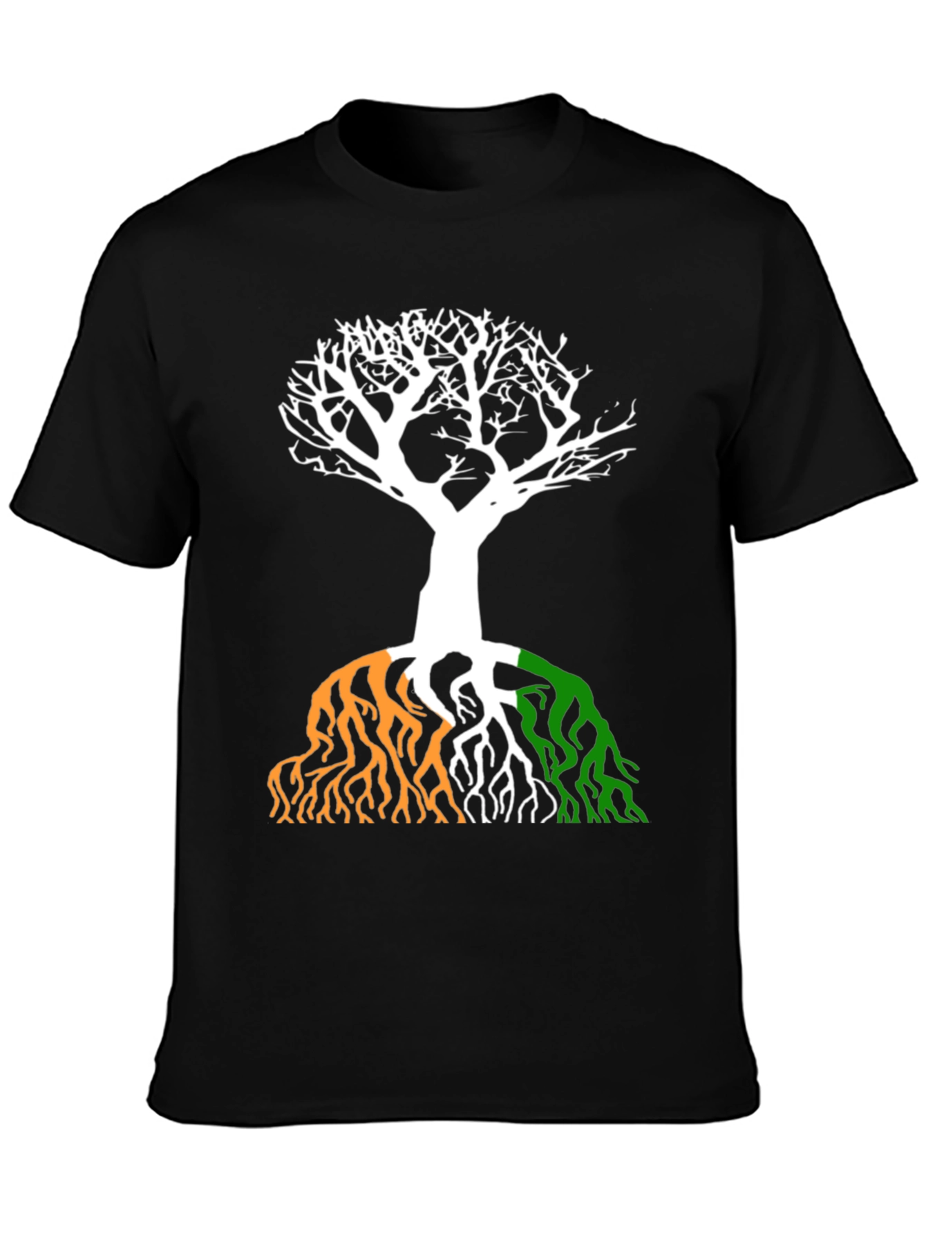 Irish Flag Tree Graphic Tee - Black