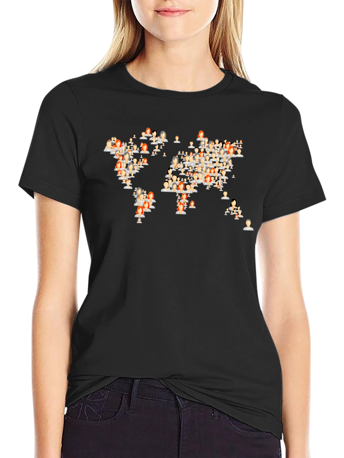 Global Community Black Graphic T-Shirt