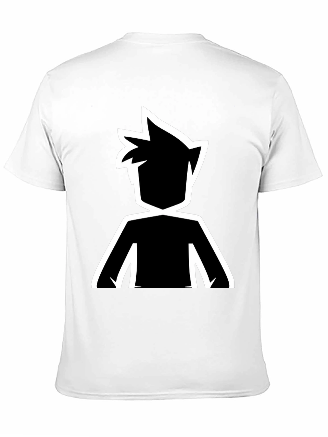 Stylized Silhouette Graphic Tee - Black