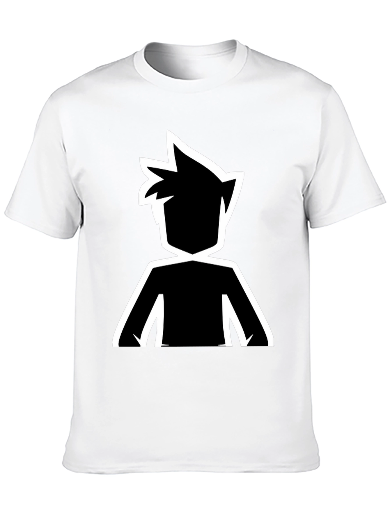 Stylized Silhouette Graphic Tee - Black
