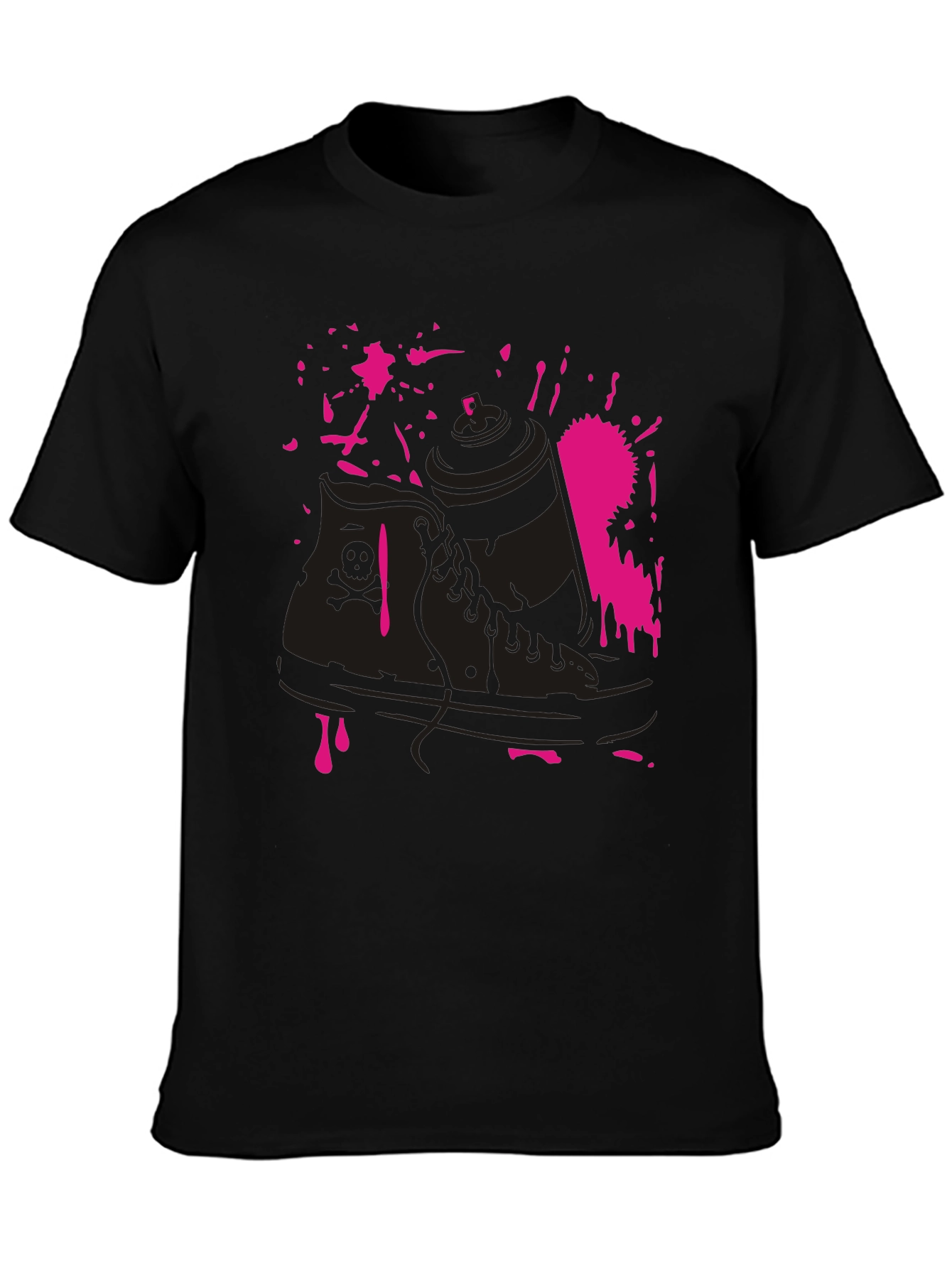 Sneaker & Spray Paint Graphic T-Shirt