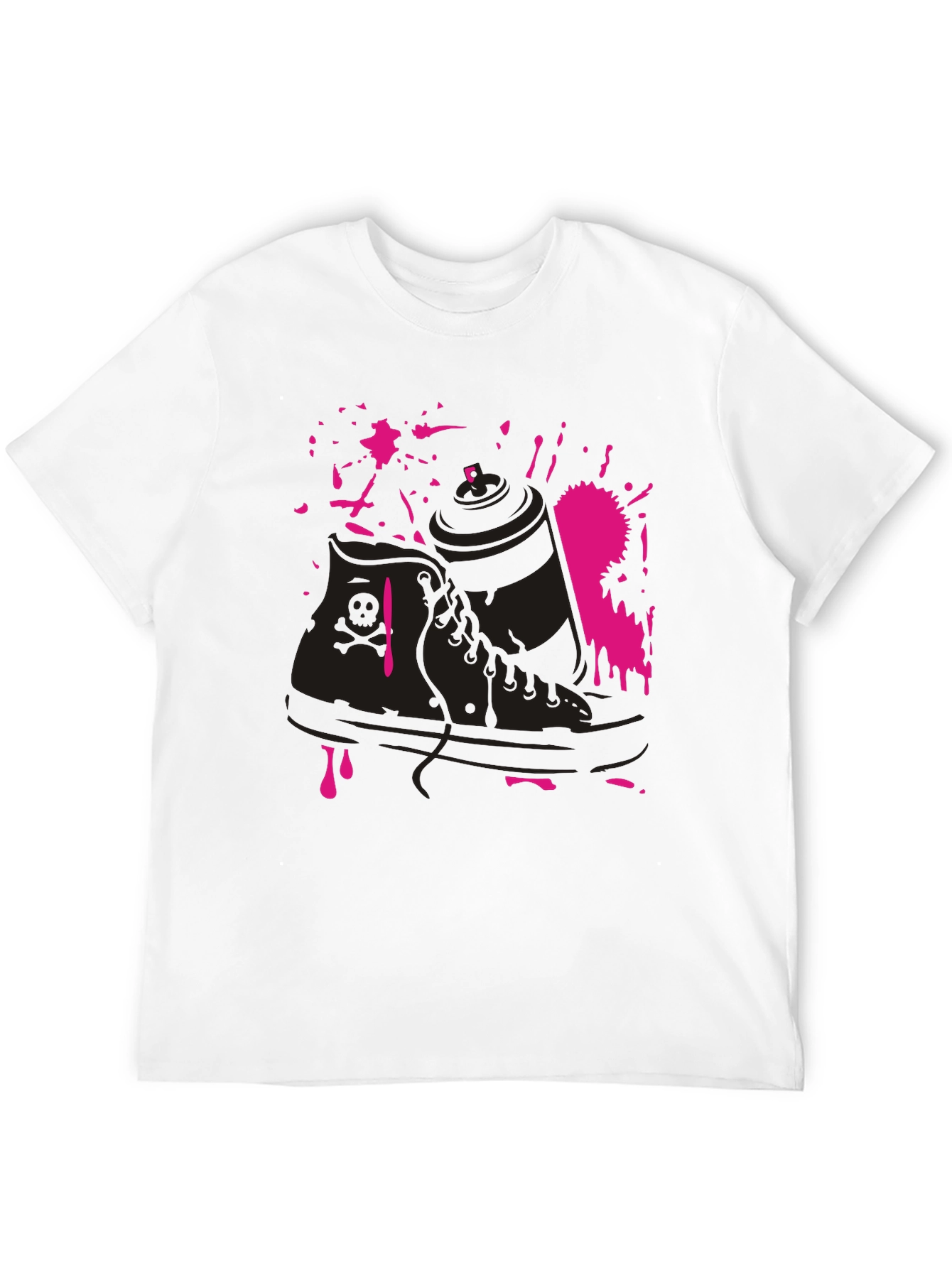Sneaker & Spray Paint Graphic T-Shirt