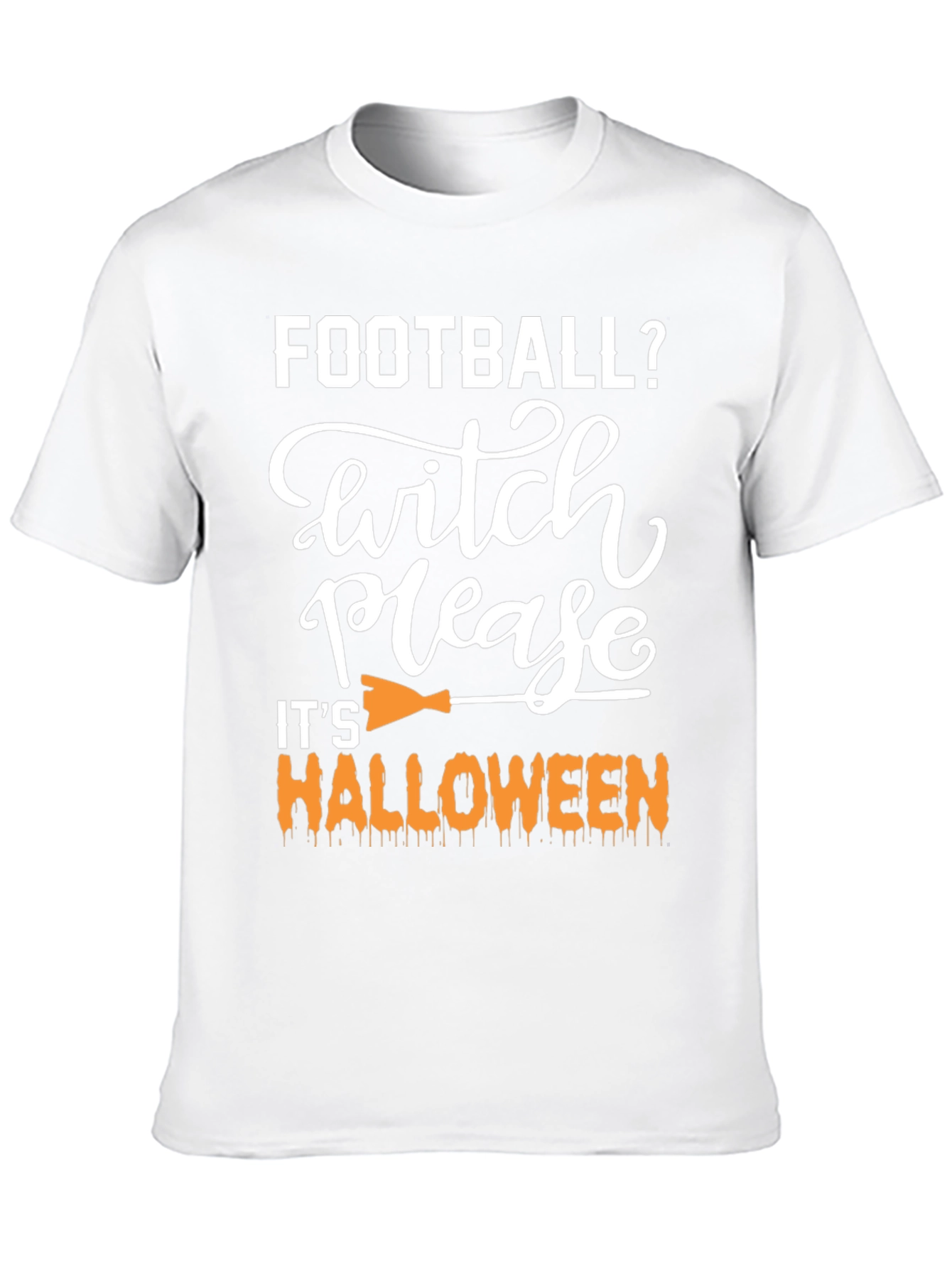 Football Witch Please Halloween Graphic Tee