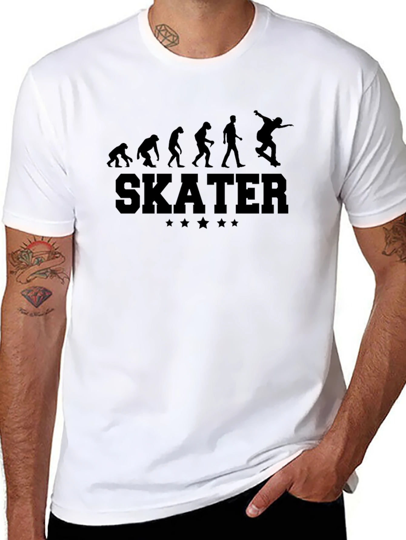 Skater Evolution Graphic Tee - Black T-Shirt