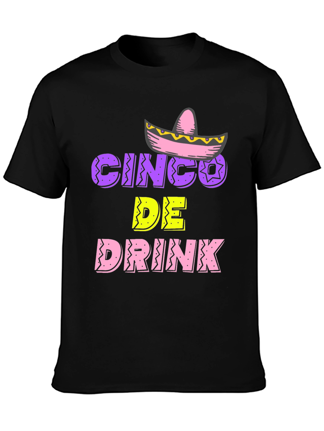 Cinco De Drink Mens Black T-Shirt