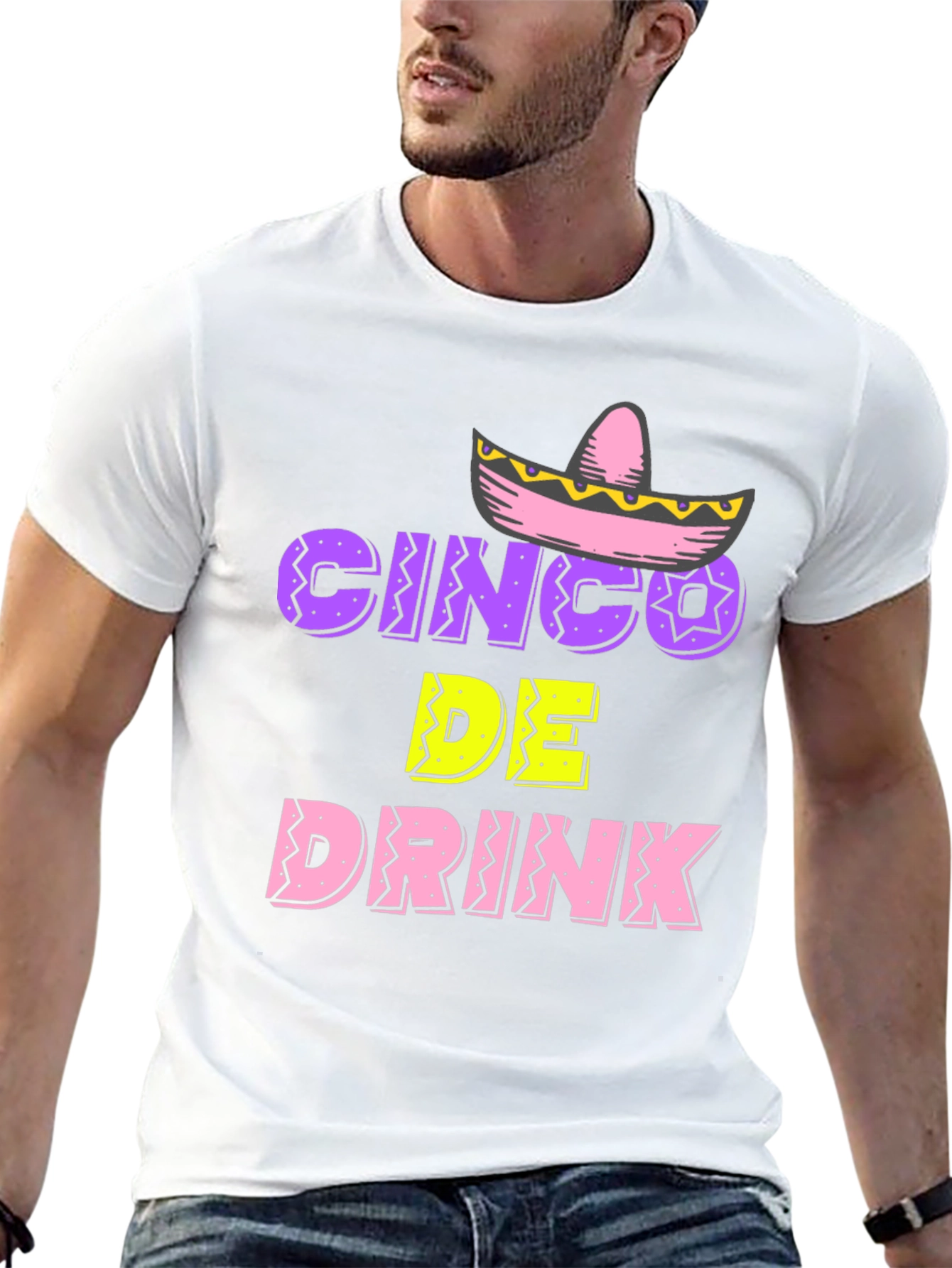 Cinco De Drink Mens Black T-Shirt