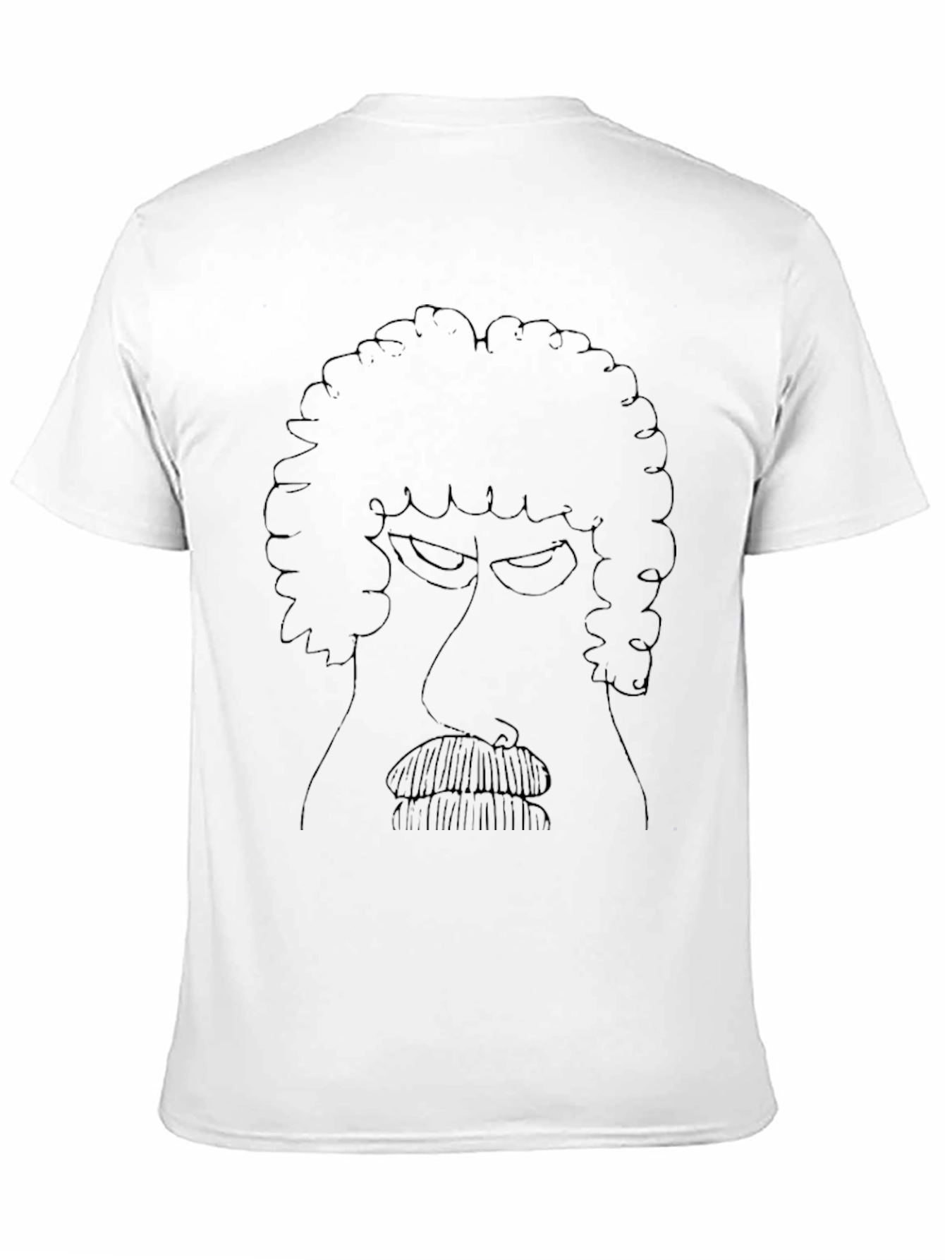 Retro Cartoon Face Black T-Shirt
