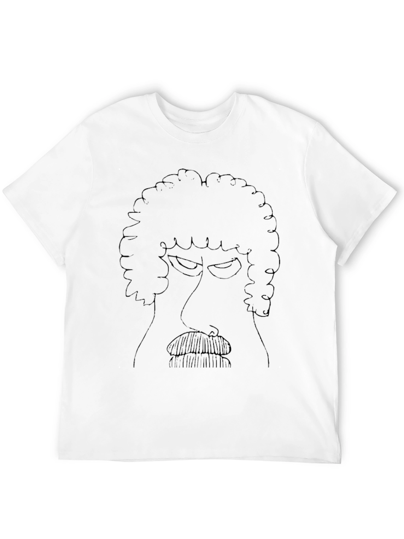 Retro Cartoon Face Black T-Shirt