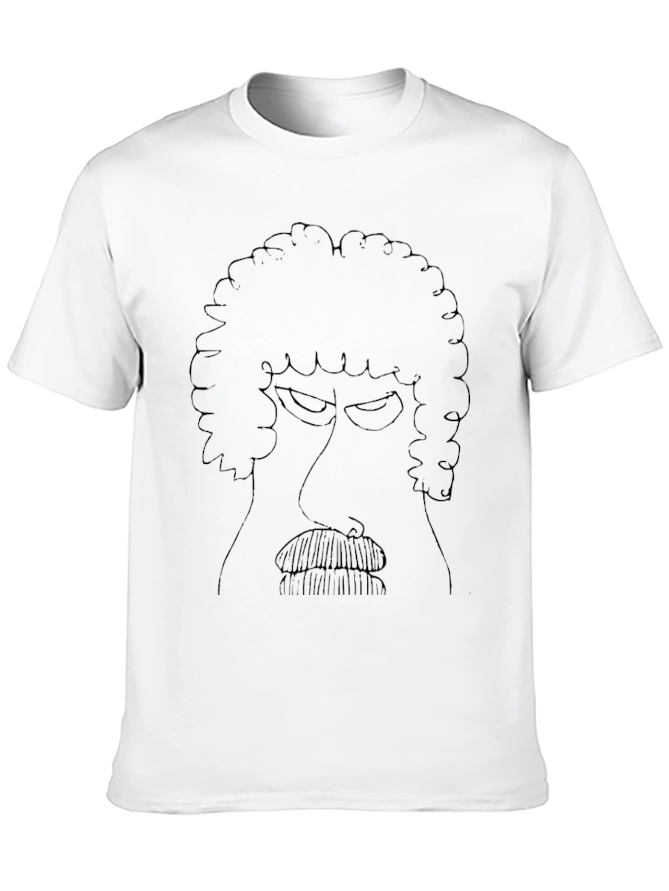 Retro Cartoon Face Black T-Shirt