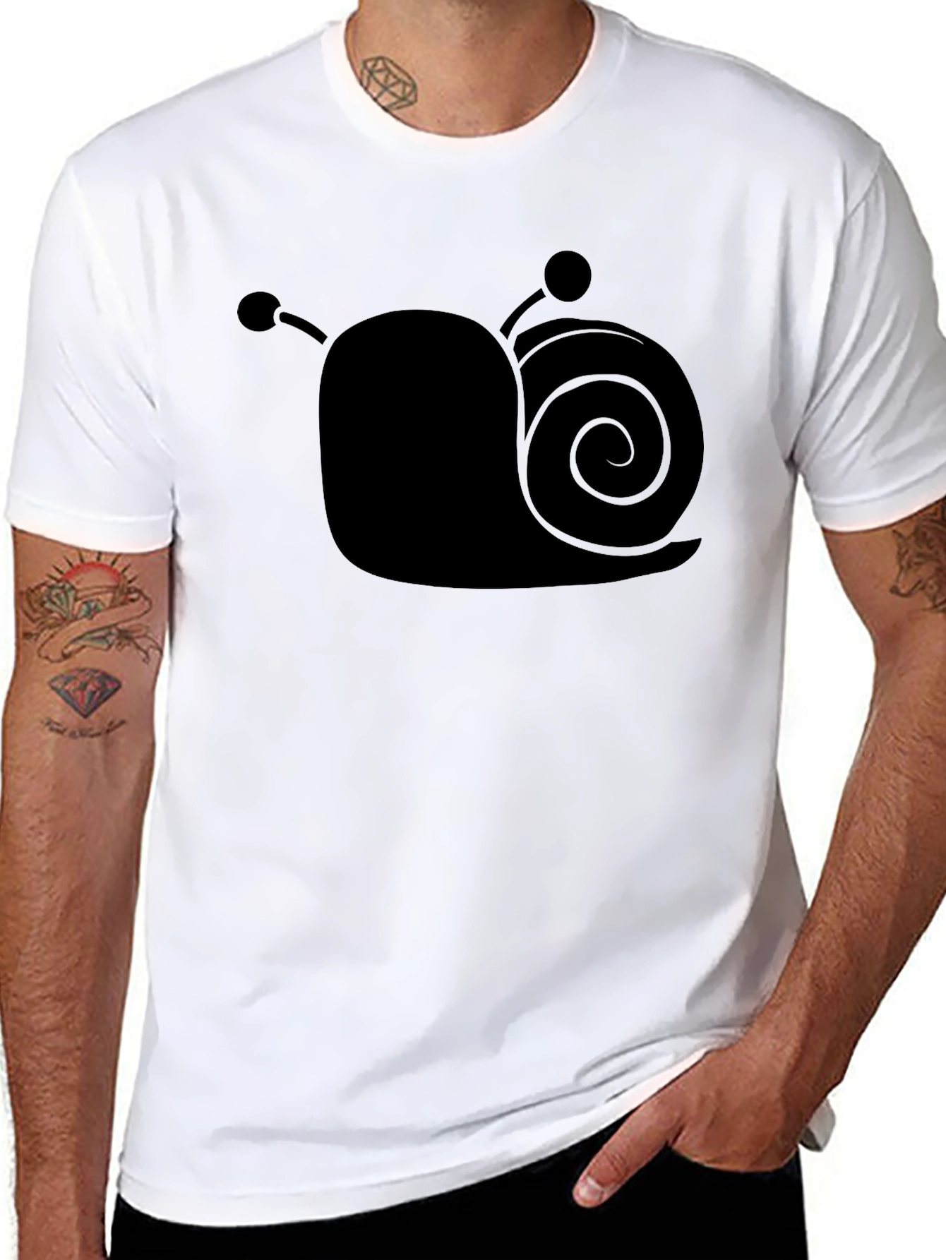Snail Graphic Black T-Shirt - Unique Design