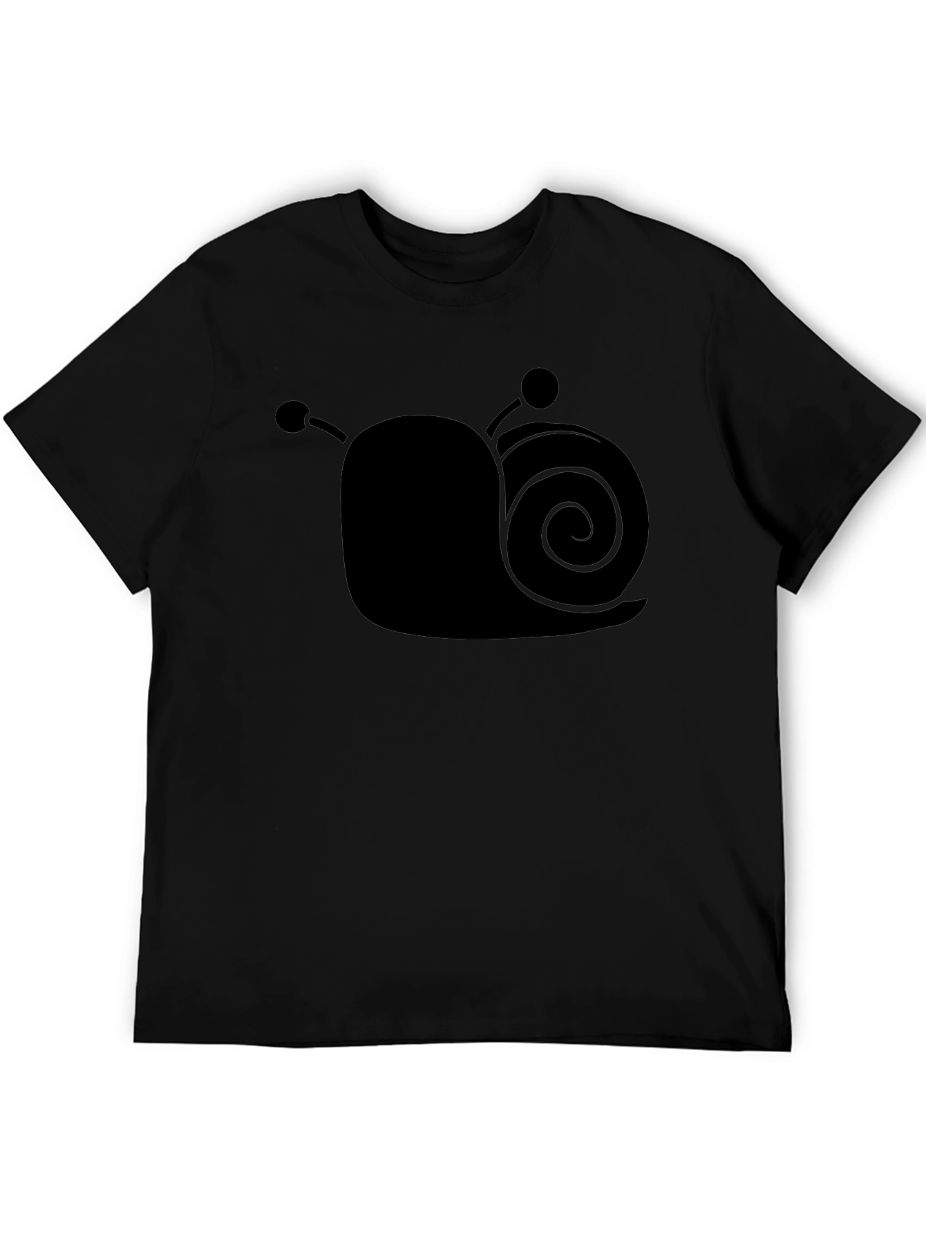 Snail Graphic Black T-Shirt - Unique Design