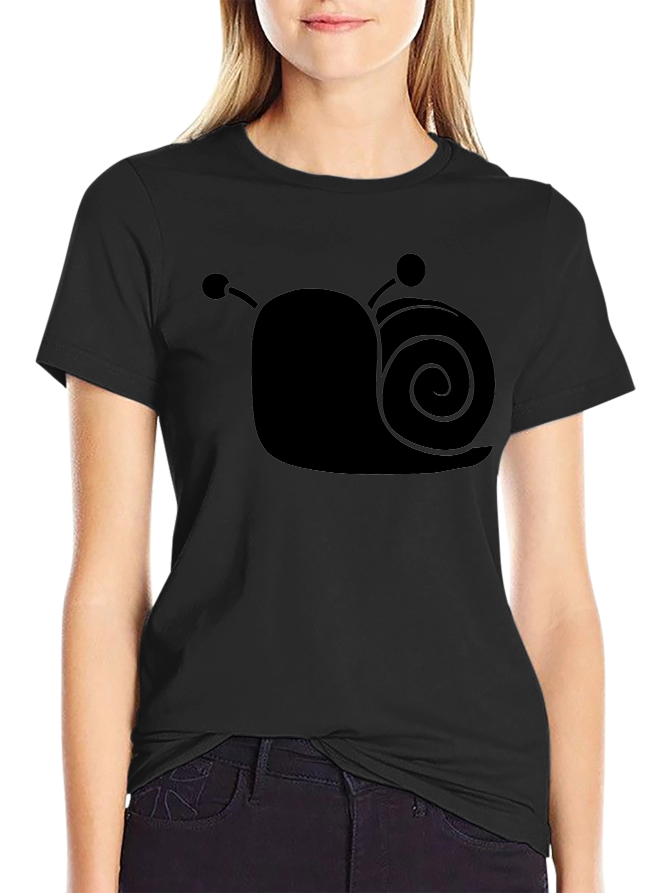 Snail Graphic Black T-Shirt - Unique Design