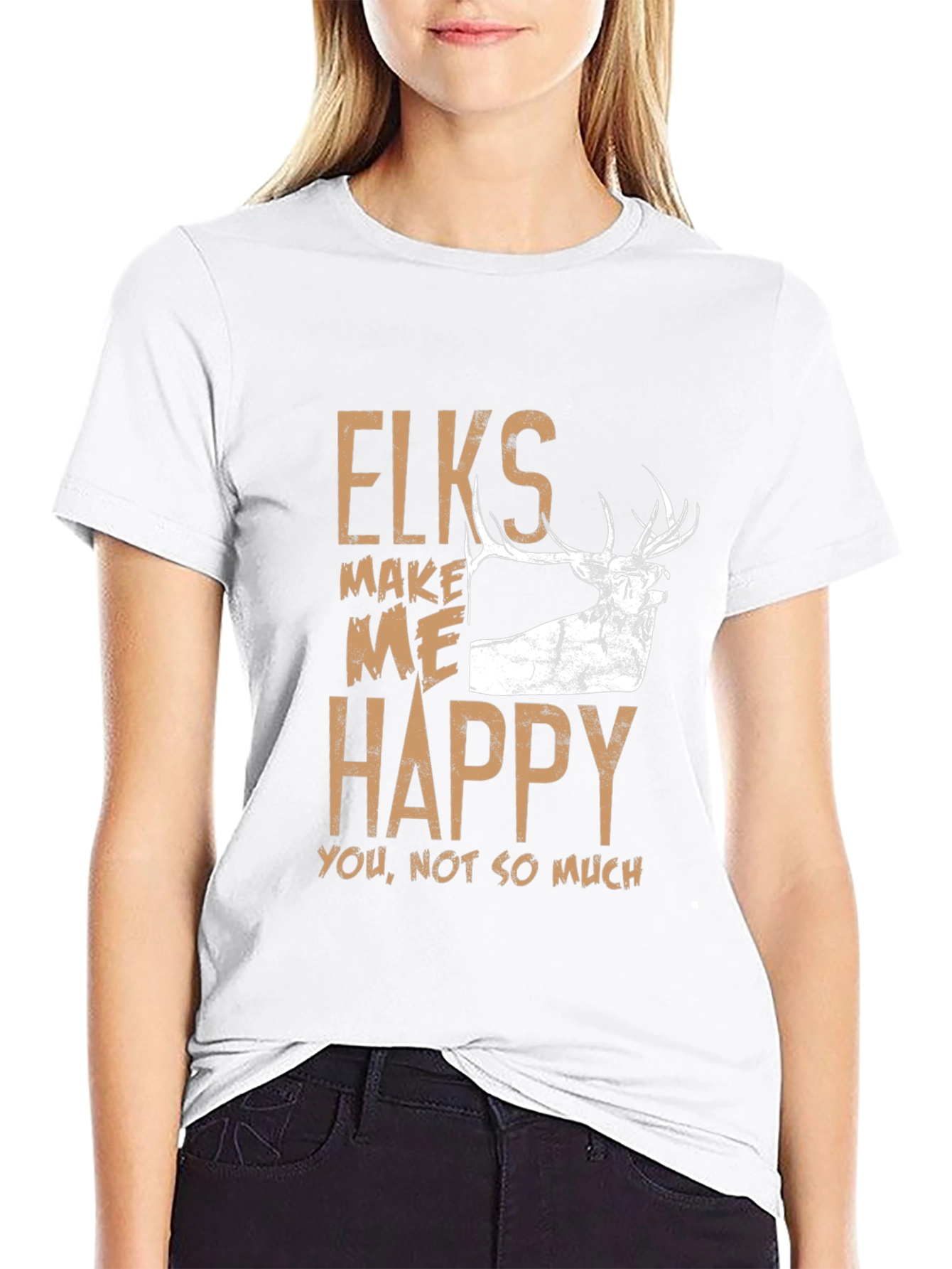 Elk Lover Graphic T-Shirt - Humorous Hunting Tee