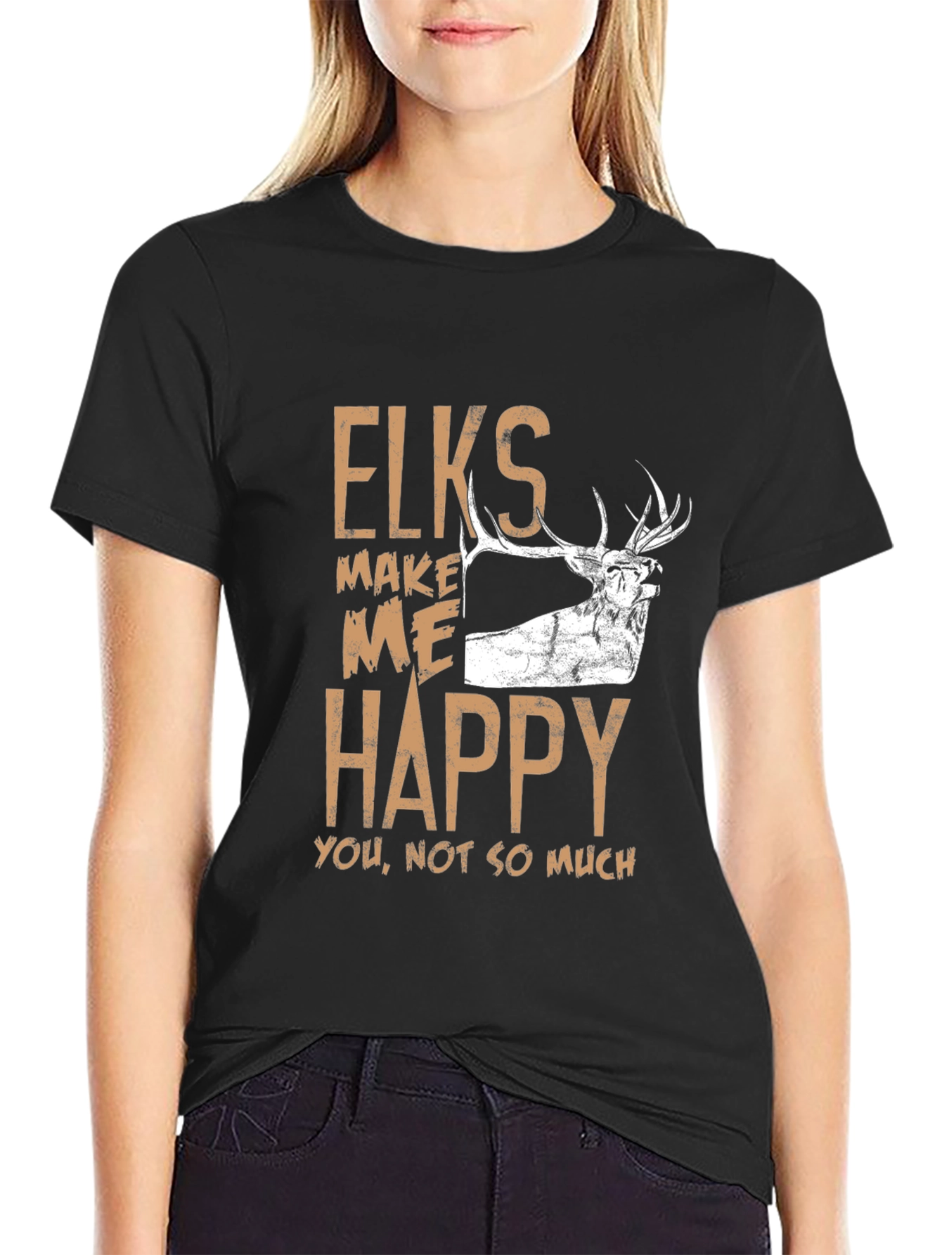 Elk Lover Graphic T-Shirt - Humorous Hunting Tee