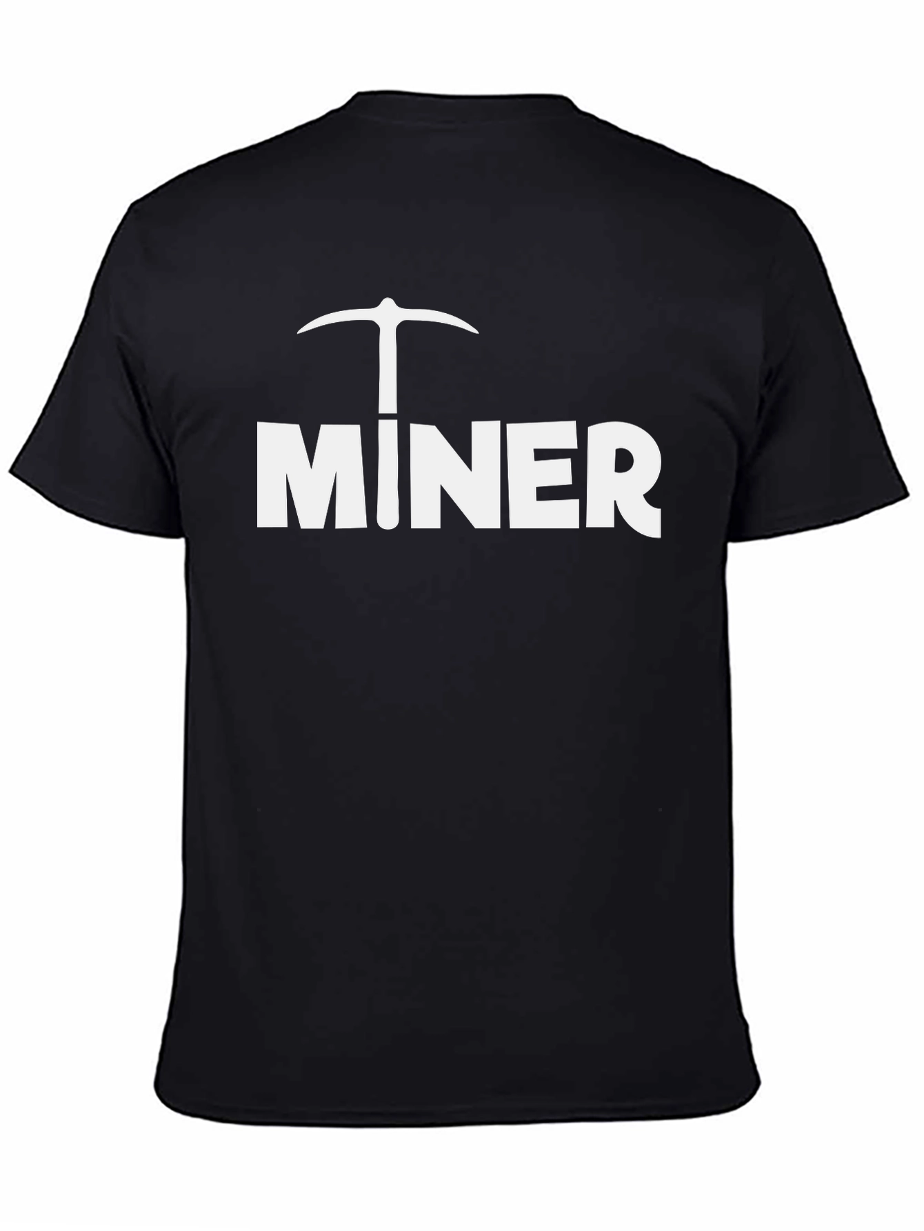 Miner Graphic T-Shirt - Black Crew Neck Tee